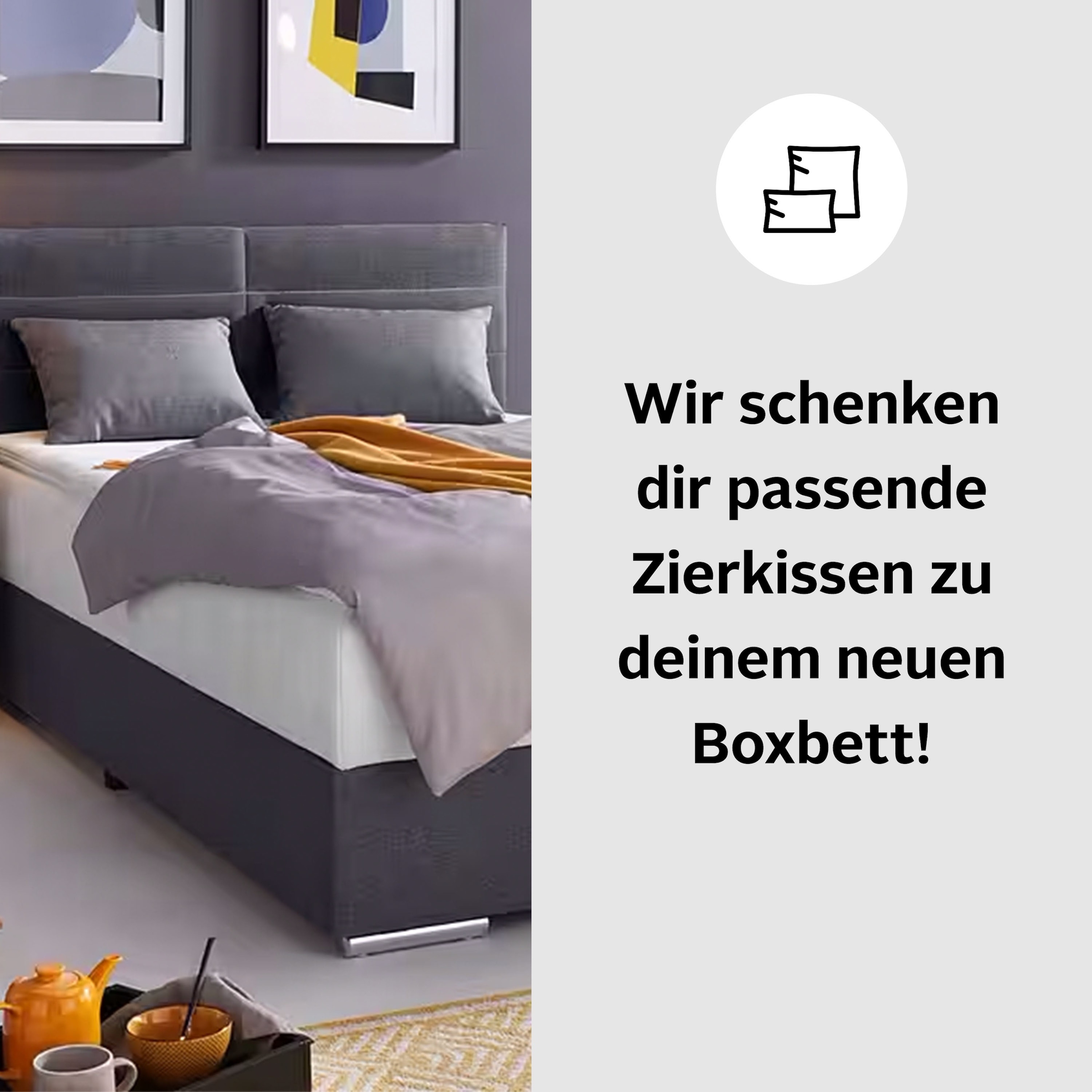 COTTA Boxbett »Tom«, mit Bettkasten, Topper und Zierkissen