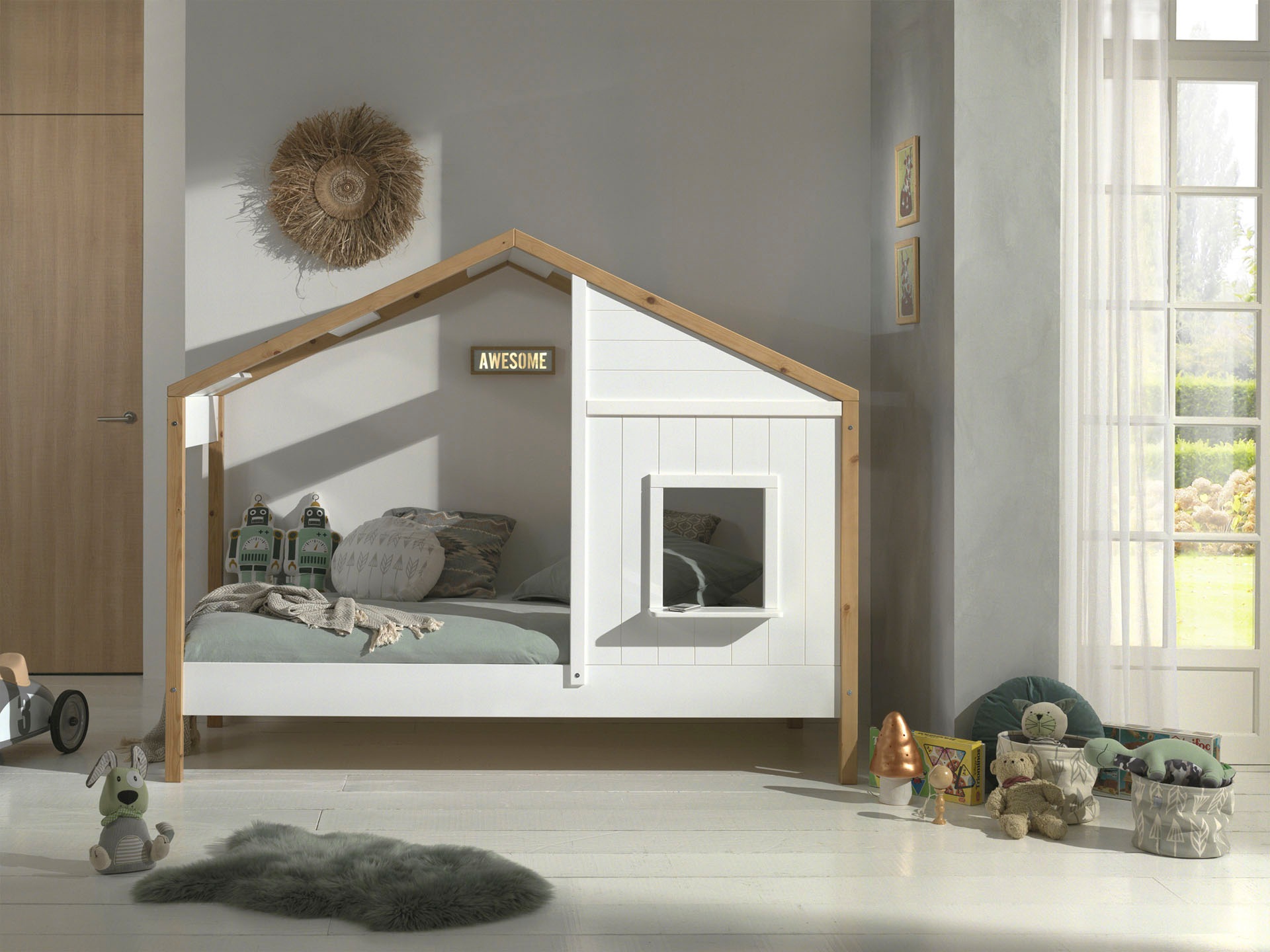 Vipack Hausbett »Babs«, mit Lattenrost, wahlweise Bettschublade