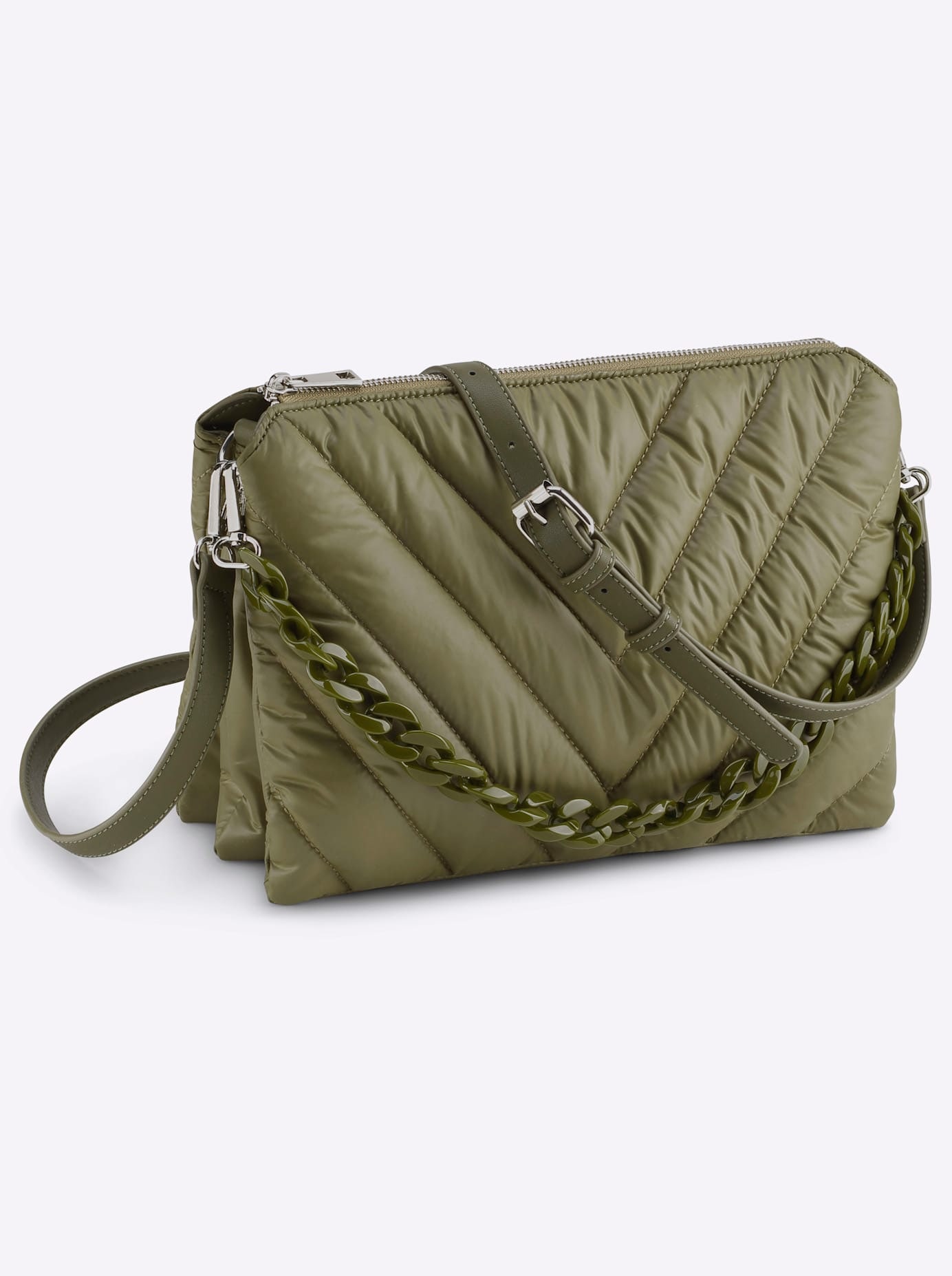 Handtasche HEINE, Damen, Gr. B/H/T: 32cm x 22cm x 5cm, schwarz, Metall, Viskosemischung, unifarben, Taschen Handtasche