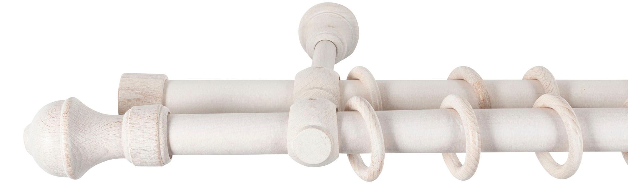 SN DECO GROUP Gardinenstange "Ares" 2 läufig-läufig Fixmaß 28 mm, Holz, ver günstig online kaufen