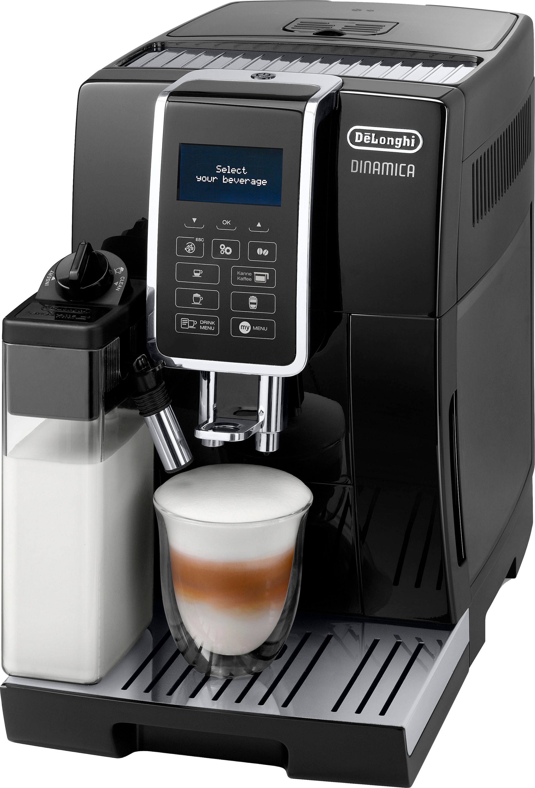 DeLonghi Kaffeevollautomat "Dinamica ECAM 356.57.B", mit 4 Direktwahltasten, Kaffeekannenfunktion