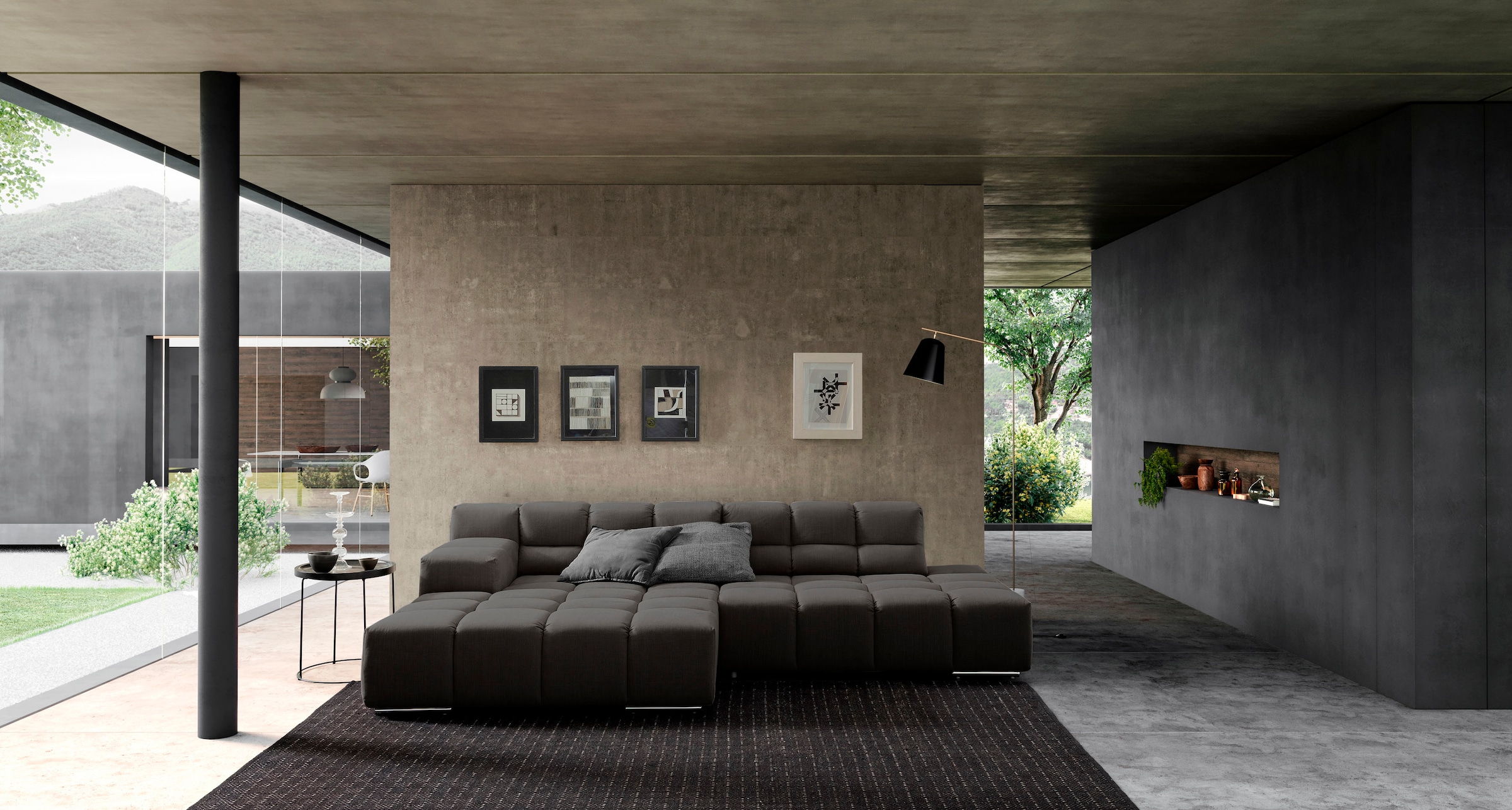 Ecksofa »Temple, Designsofa trifft hohen Sitzkomfort, L-Form«, Recamiere links oder...