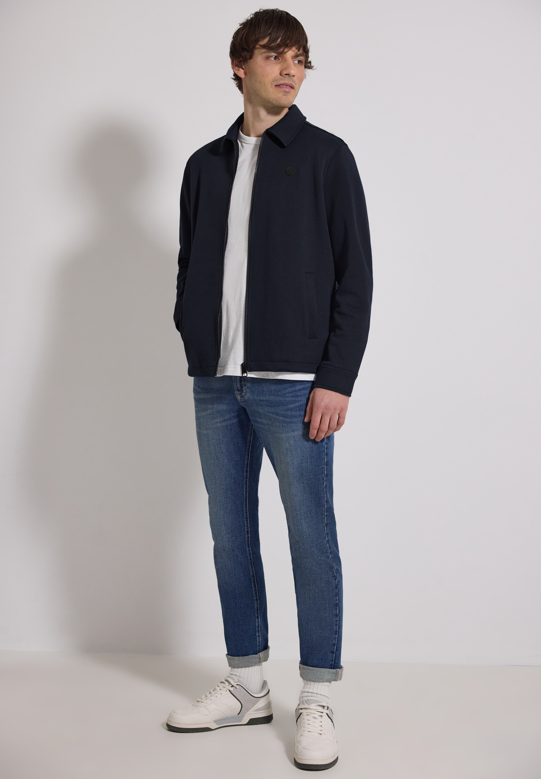 STREET ONE MEN Blouson ohne Kapuze mit Piqué-Struktur