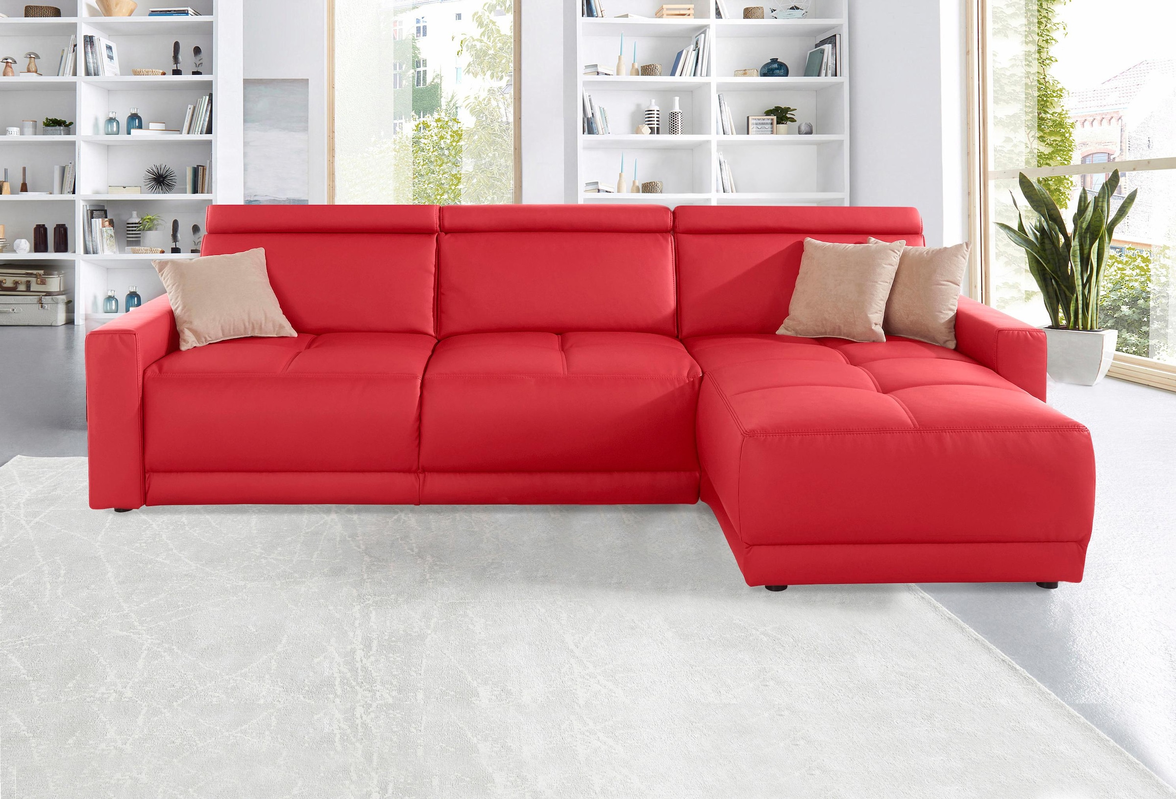 DOMO collection Ecksofa "Ava L-Form", mit Recamiere, Federkern wahlweise mi günstig online kaufen