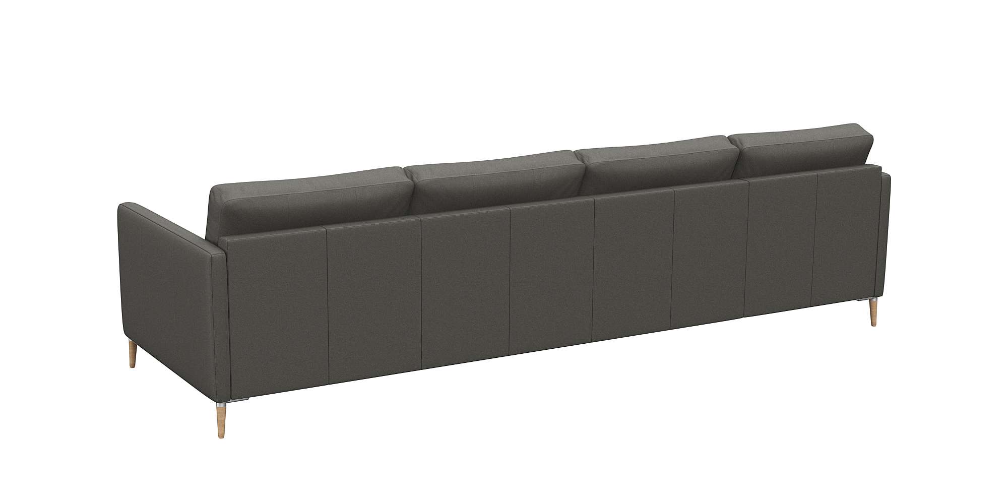 Thumbnail - FLEXLUX Ecksofa "Fiore, super Sitzkomfort durch Kaltschaum im Sitz, L-Form", schmale Armlehnen, Füße Alu+ Eiche