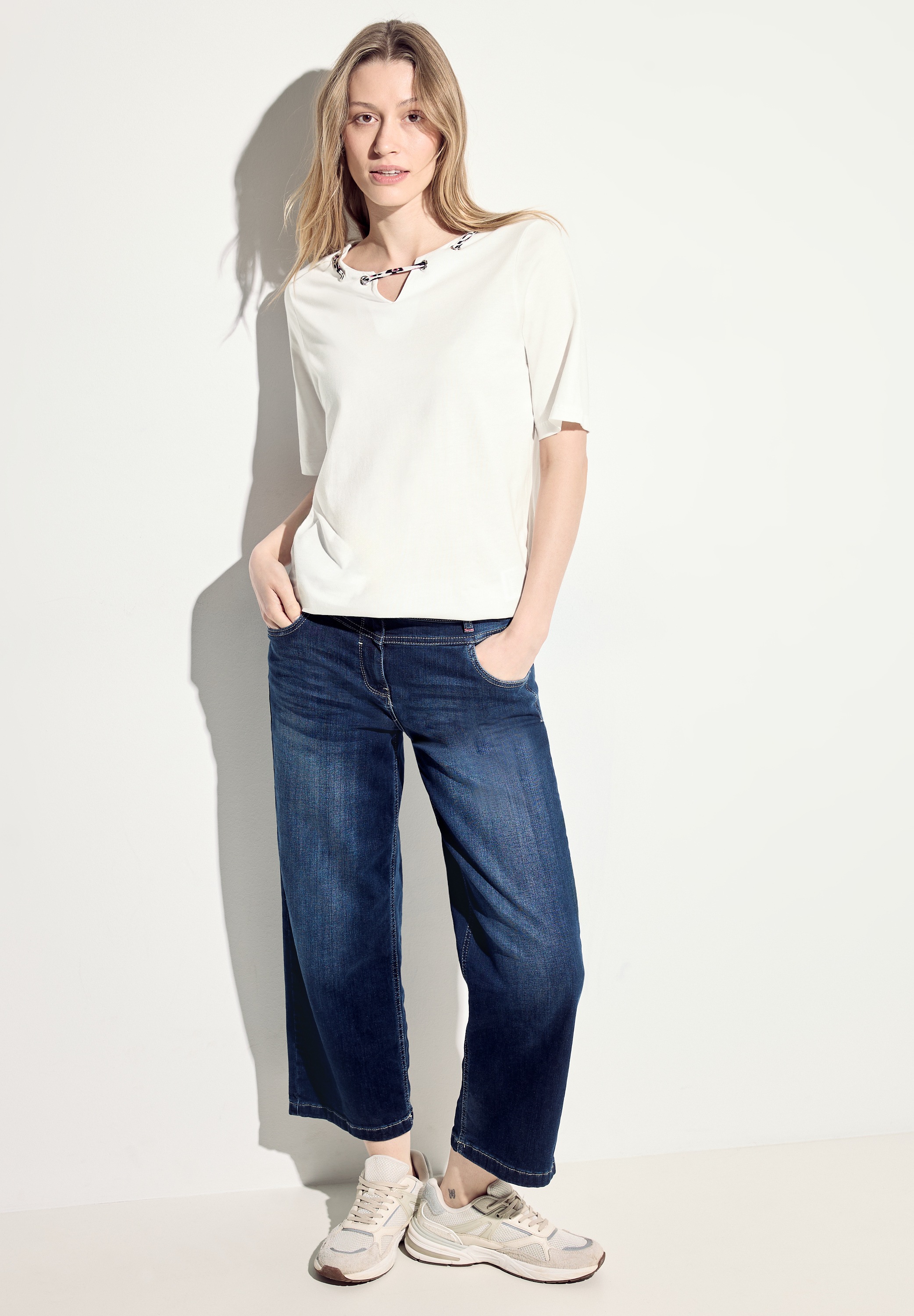 Cecil T-Shirt, mit buntem Stringdetail