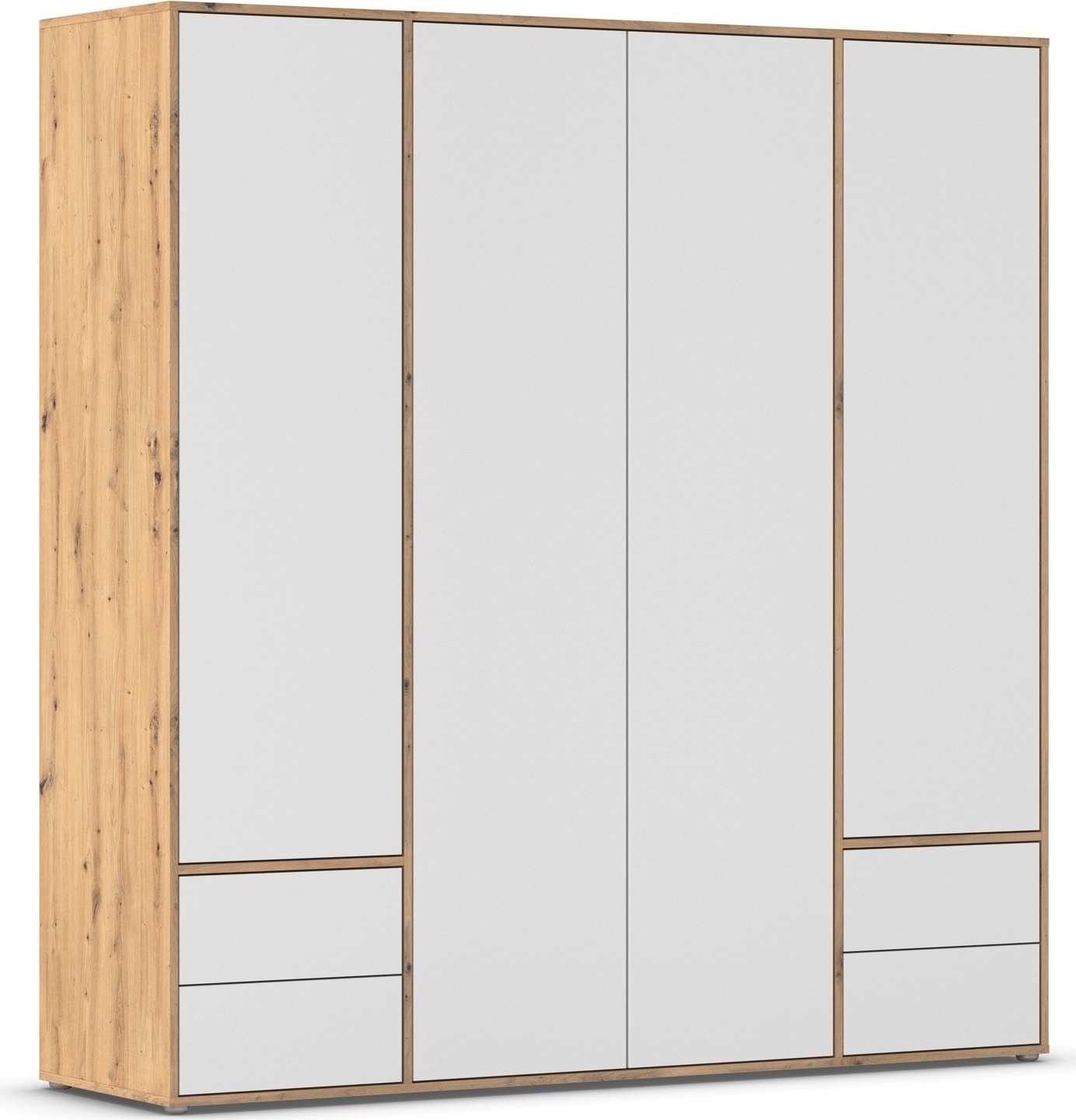 rauch "Kleiderschrank Schrank Garderobe Wäscheschrank NABILA viel Stauraum" in 3 verschiedenen Ausstattungen BASIC/CLASSIC/PREMIUM, mit 2 Schubladen und Push-to-Open Funktion TOPSELLER MADE IN GERMANY