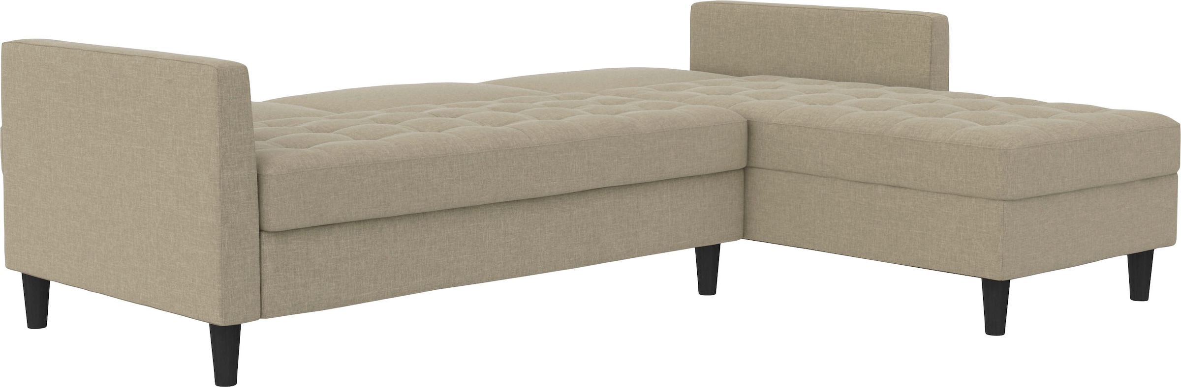 Dorel Home Ecksofa »Presley, L-Form,«, Ecksofa mit Bett-Funktion und Stauraum, verstellbare Rückenlehne