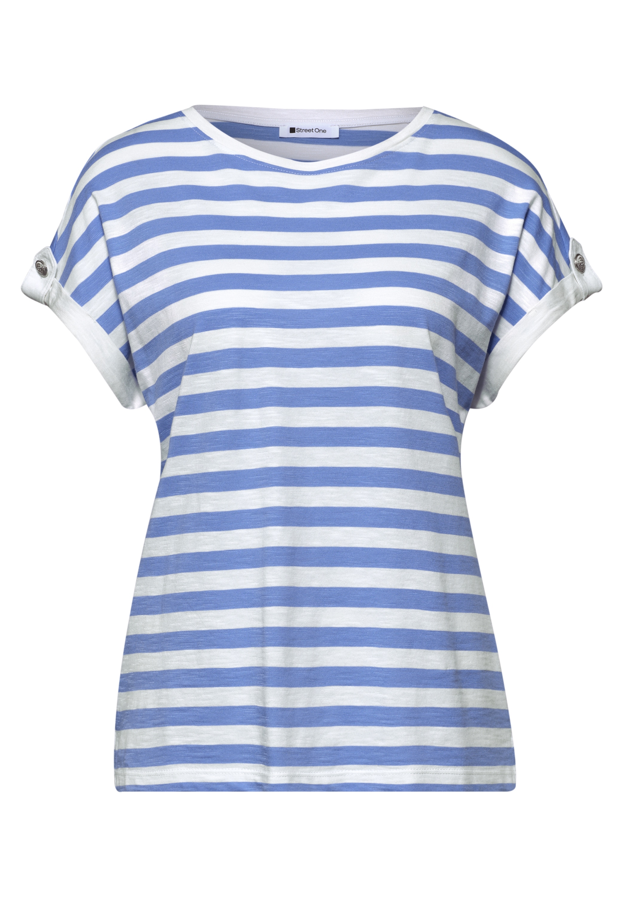 STREET ONE Rundhalsshirt im Streifen-Design