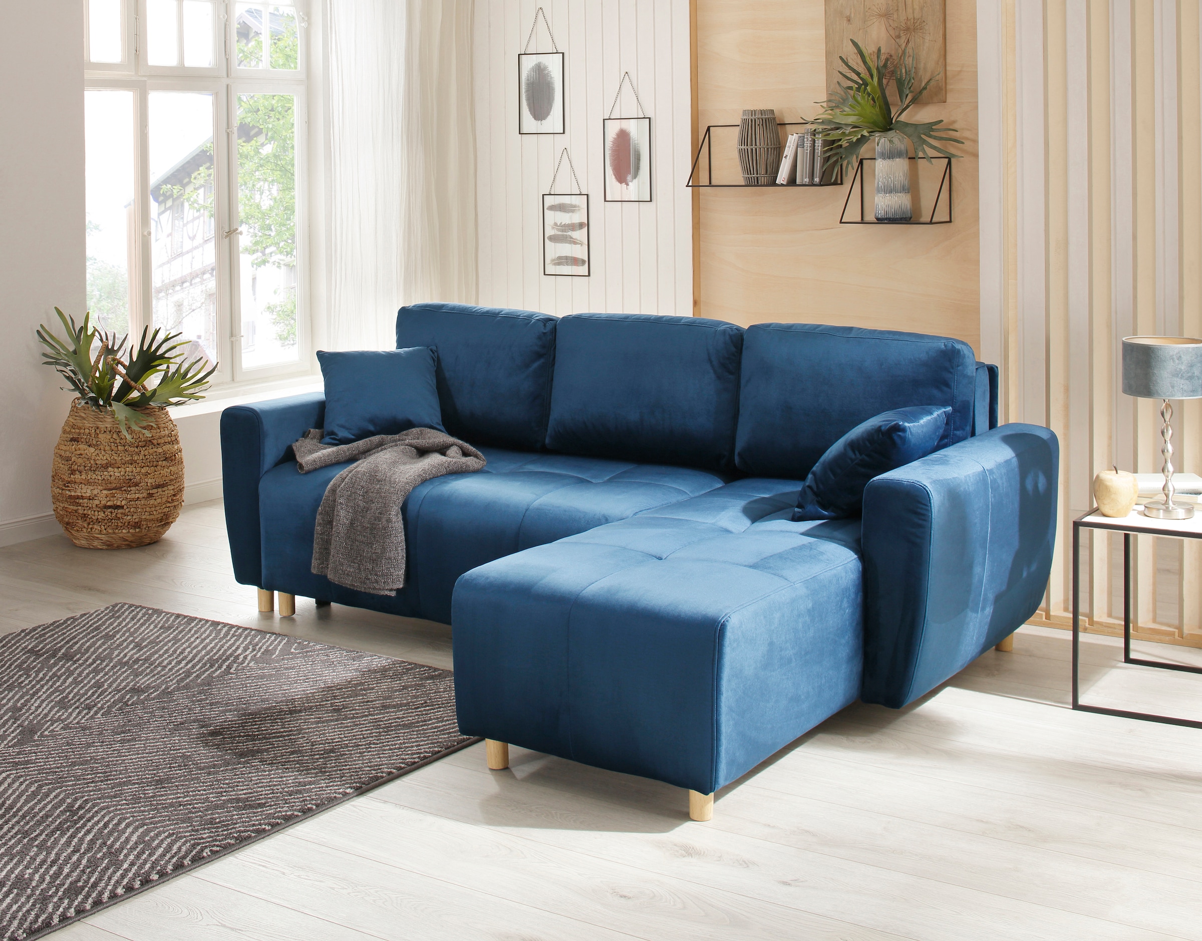 Home affaire Ecksofa »Scania L-Form«, wahlweise mit Bettfunktion und Bettkasten
