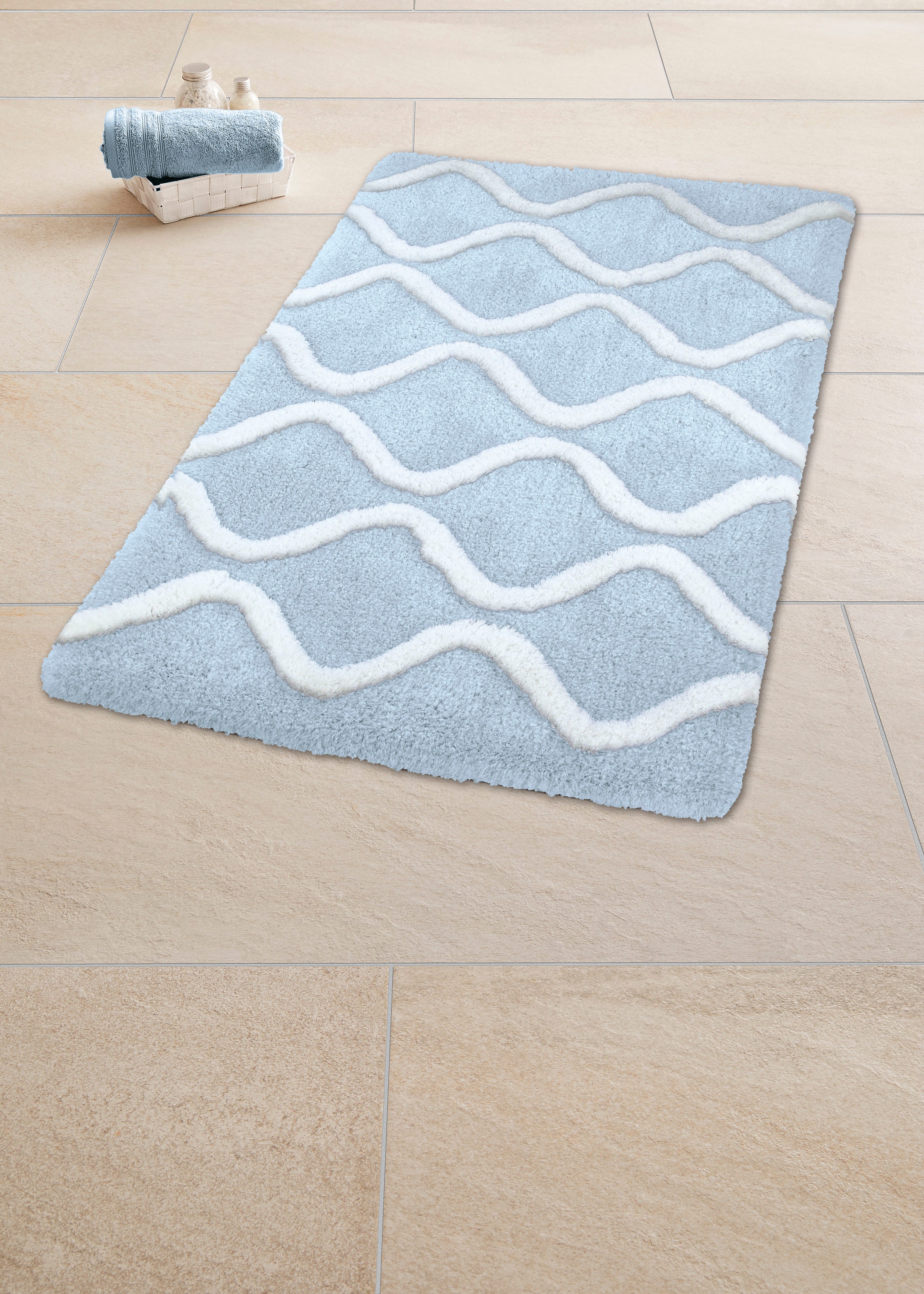 Kleine Wolke Badematte "Piana" Höhe 23 mm rutschhemmend beschichtet fußbode günstig online kaufen