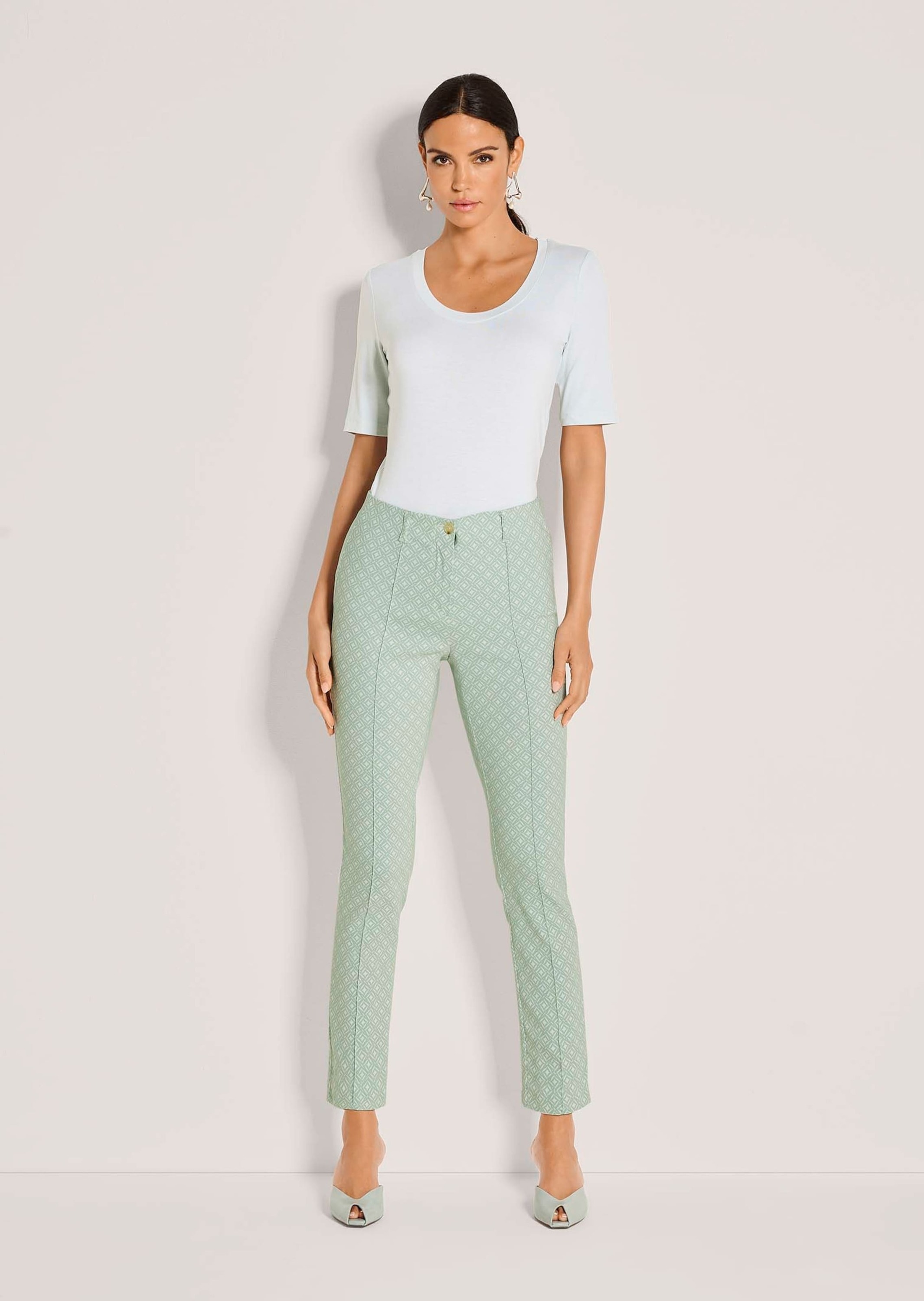 MADELEINE Stoffhose »Jerseyhose Jacquardhose mit grafischem Muster«  Jacquardhose mit elastischem Bund