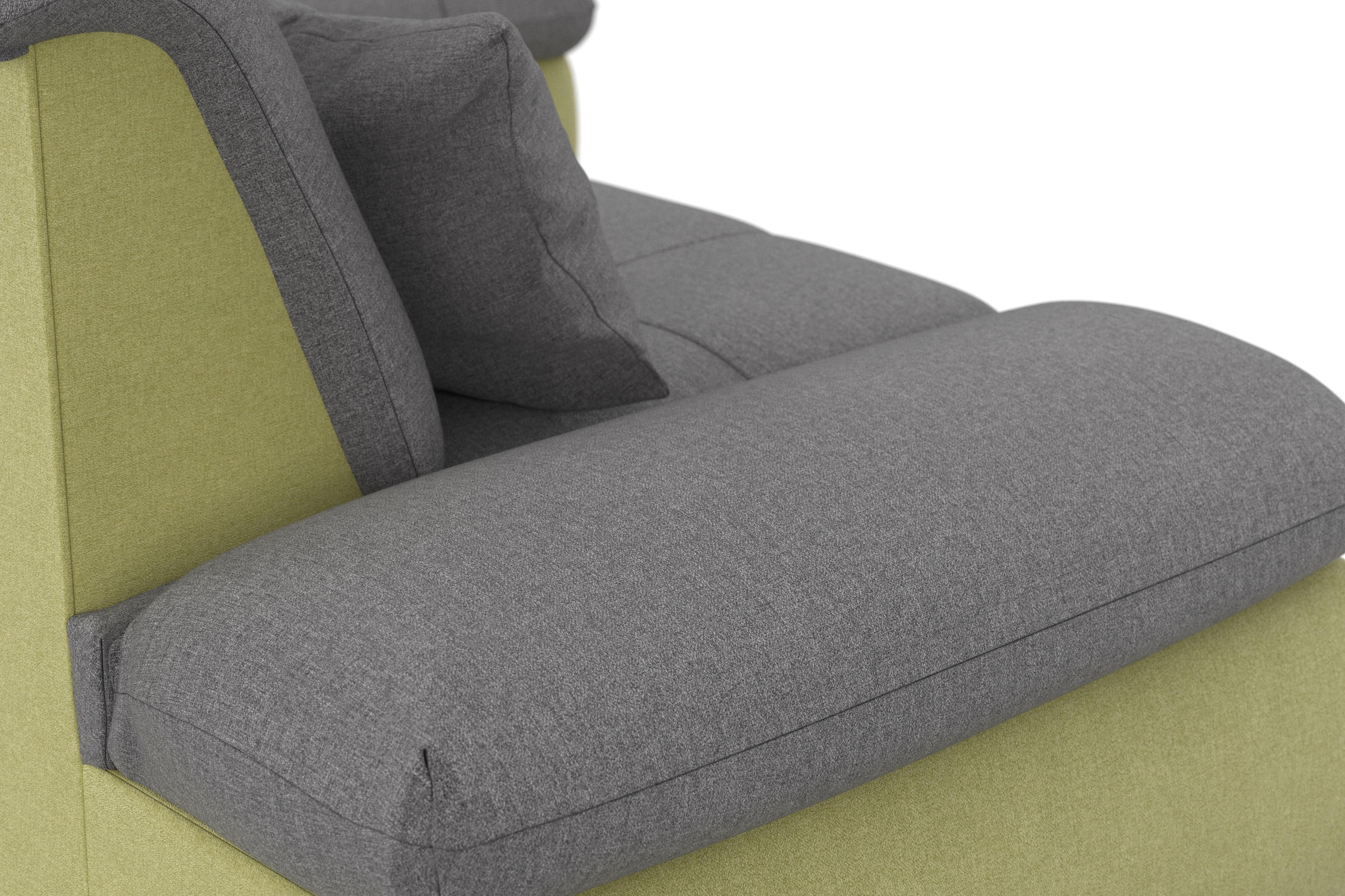 DOMO collection Kampinė sofa »Moric B/T/H 300/172/80 cm auch in audinys L-Form« XXL-dydis patogi auch su miegojimo funkcija ir Armverstellung