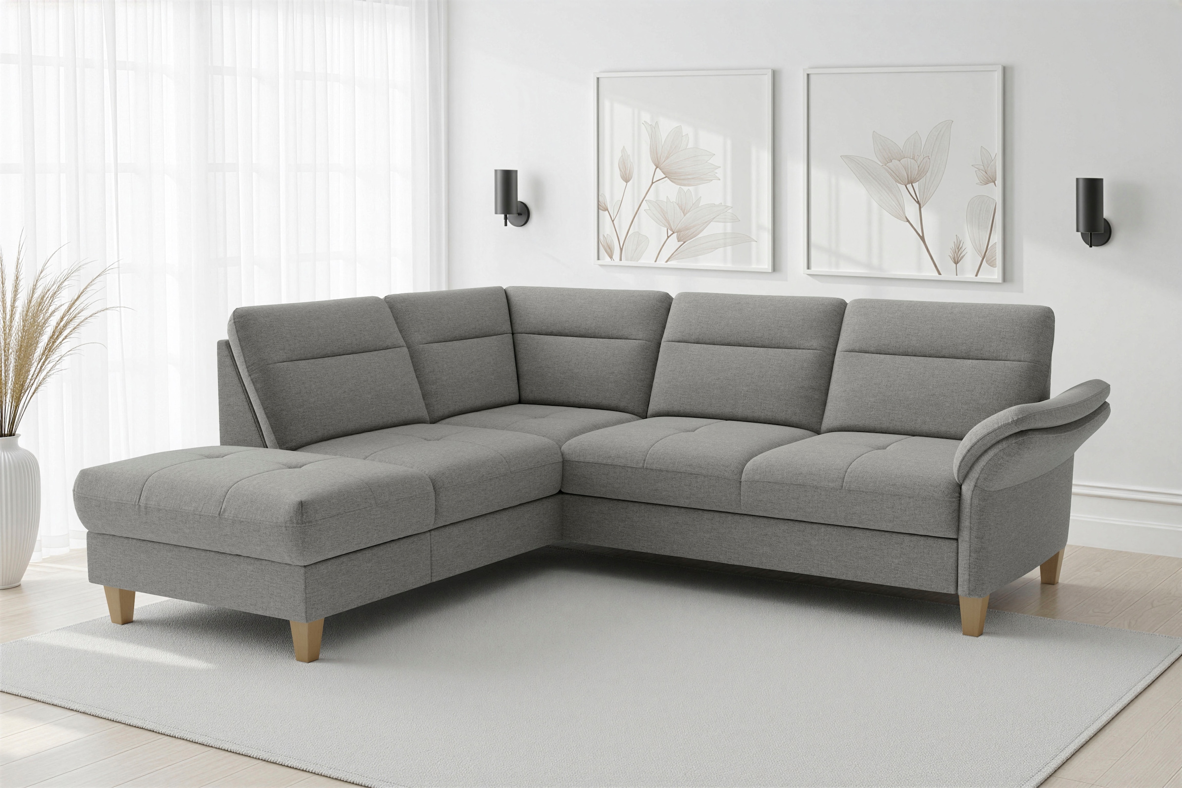 sit&more 1100000002199 "Pamela L-Form, B: 218 cm, optional Schlaffunktion & Bettkasten" mit Federkern