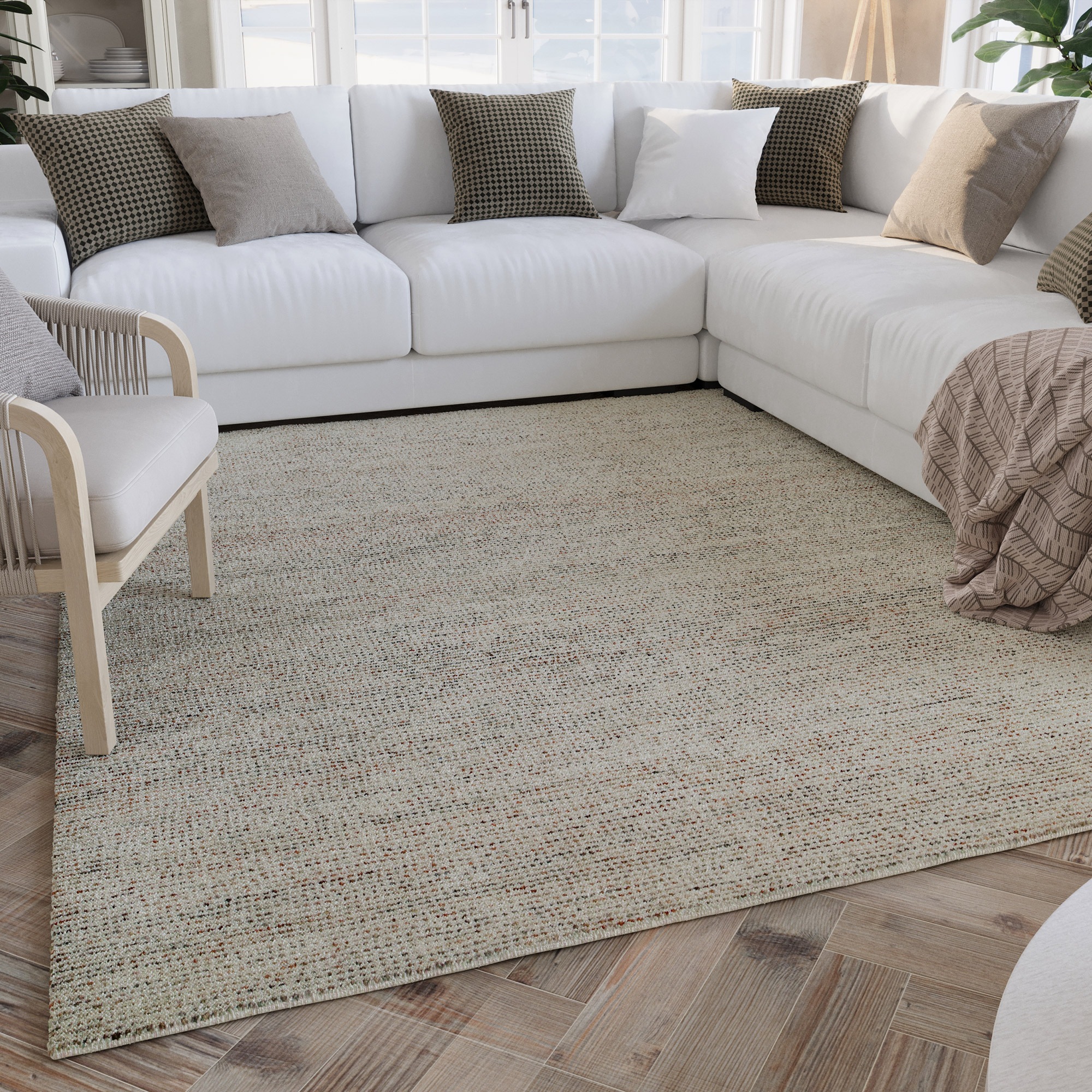 Wecon home Teppich »Hamptons THIRTYTWO«, rechteckig, 15 mm Höhe, Läufer, Kurzflor, Wohnzimmer, Schlafzimmer, elegant, robust, Linien