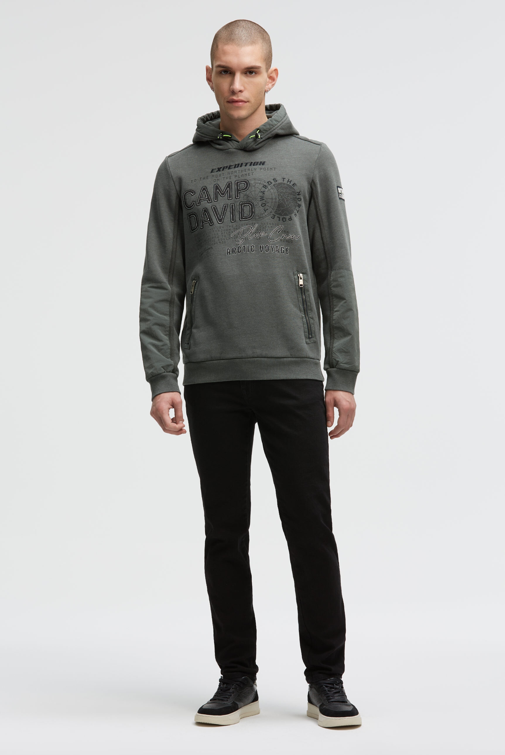 CAMP DAVID Kapuzensweatshirt, mit Reißverschluss-Taschen