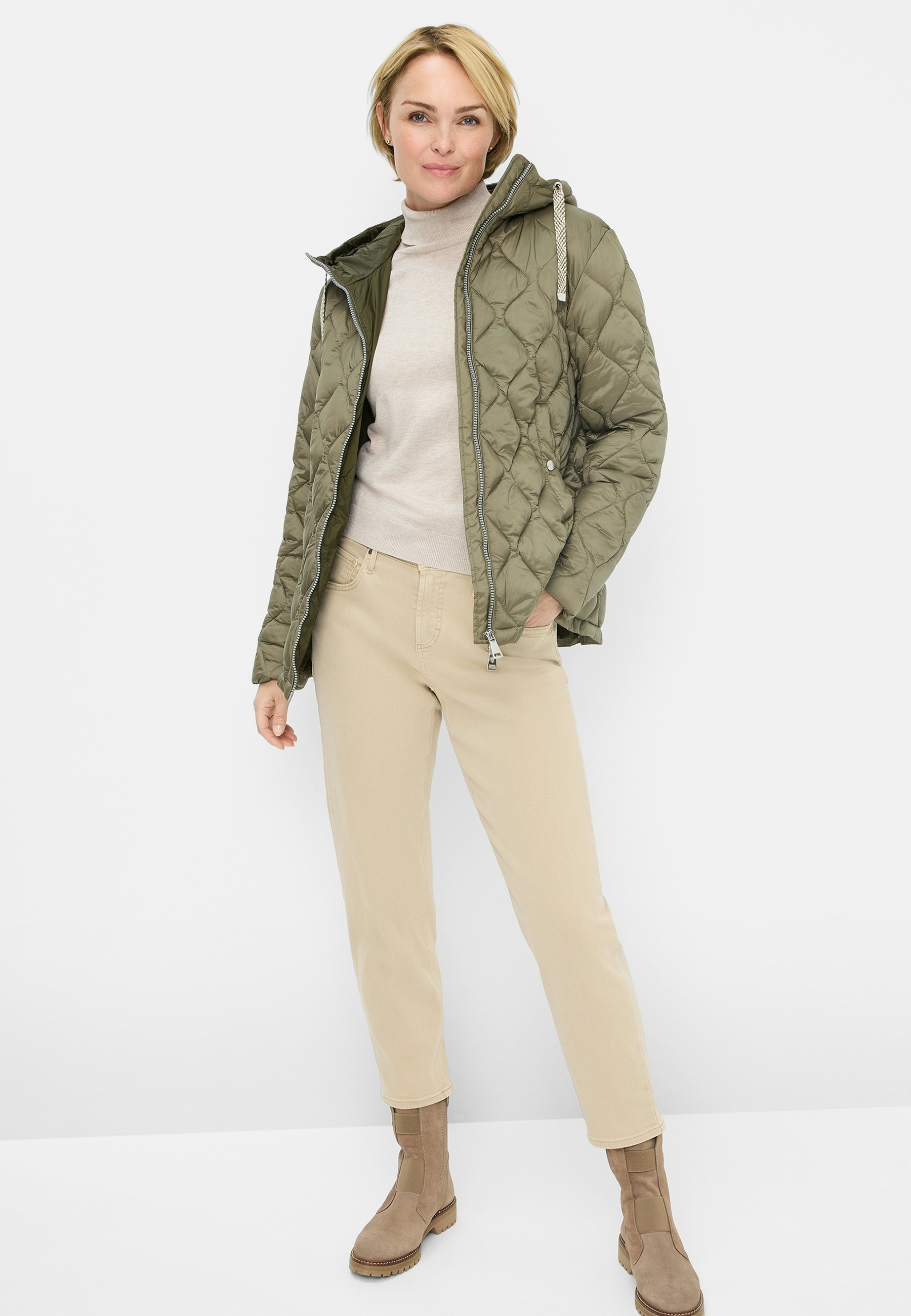 Fuchs Schmitt Steppjacke »Steppjacke«, mit Kapuze, Mit Rundhalsausschnitt