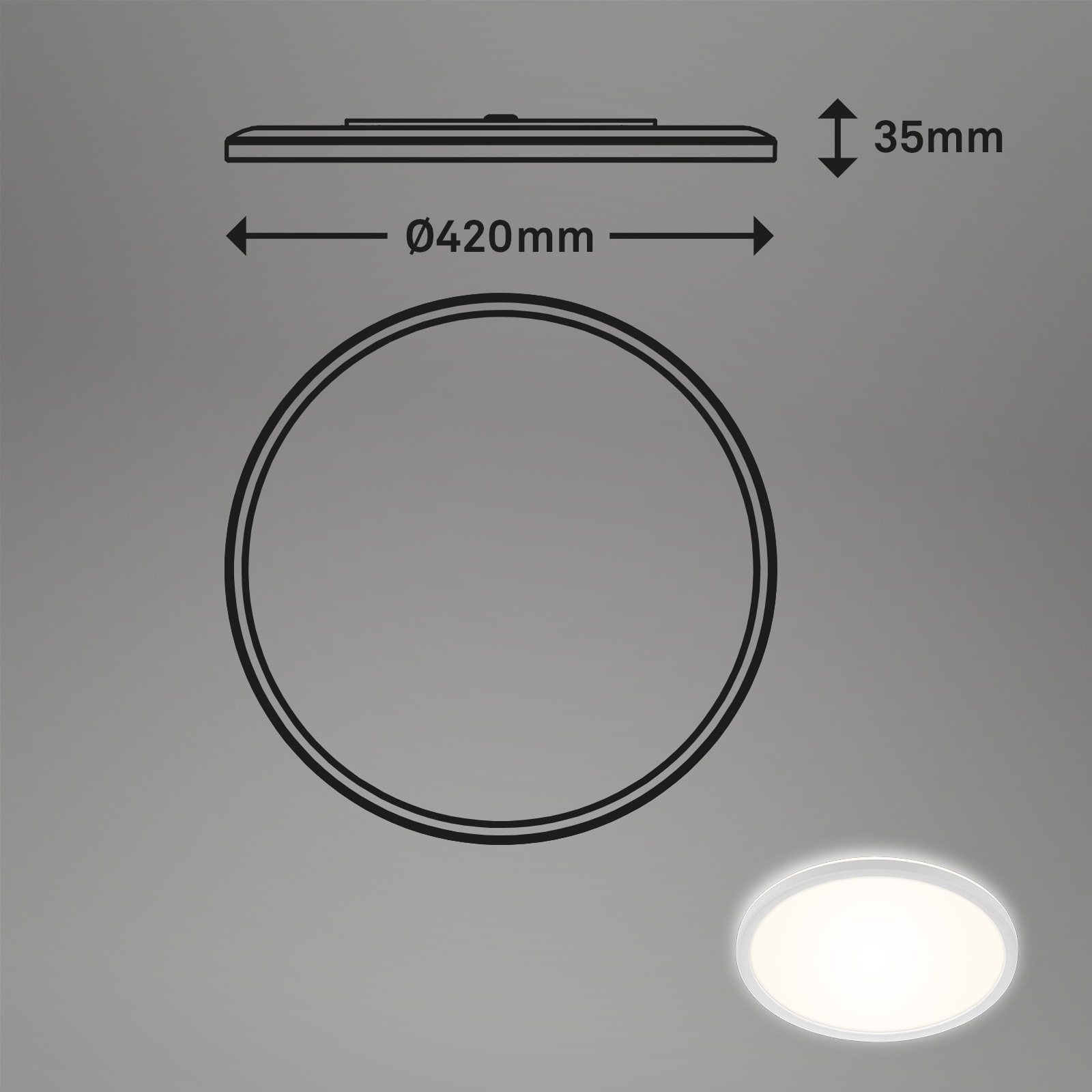 Briloner Leuchten Bad LED Deckenleuchte »SLIM DRIP«, Schutzklasse IP44, 22 Watt LED Platine