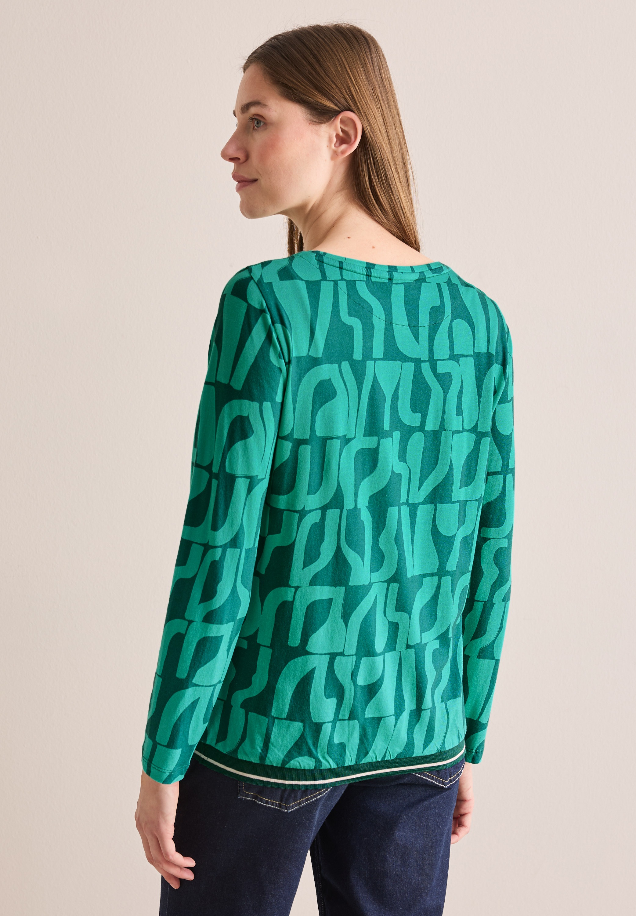 Cecil Langarmshirt, mit grafischem Muster