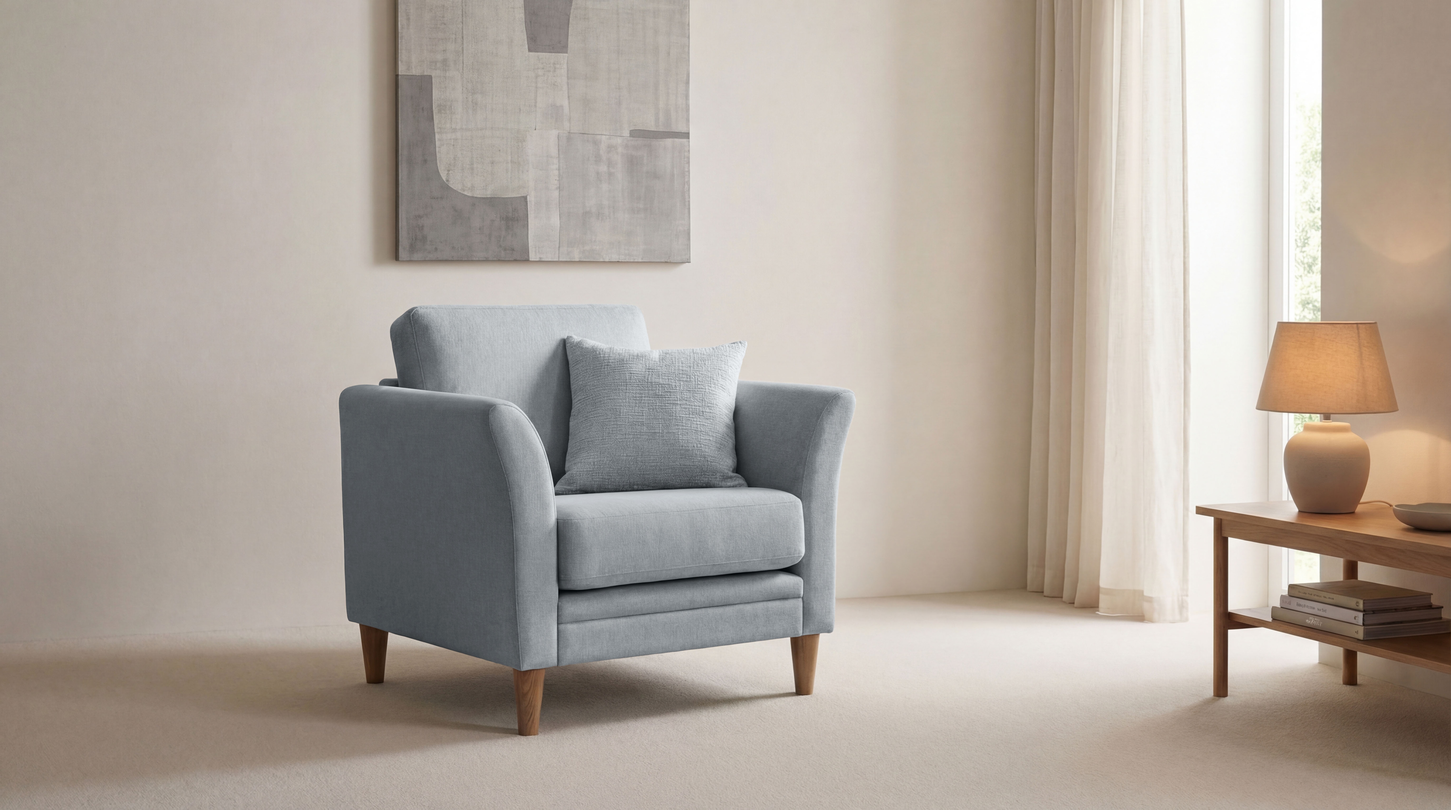 OTTO home Sessel "Arellano, Breite 93 cm" klassisches Design, mit Massivholzfüßen, Webstoff fein