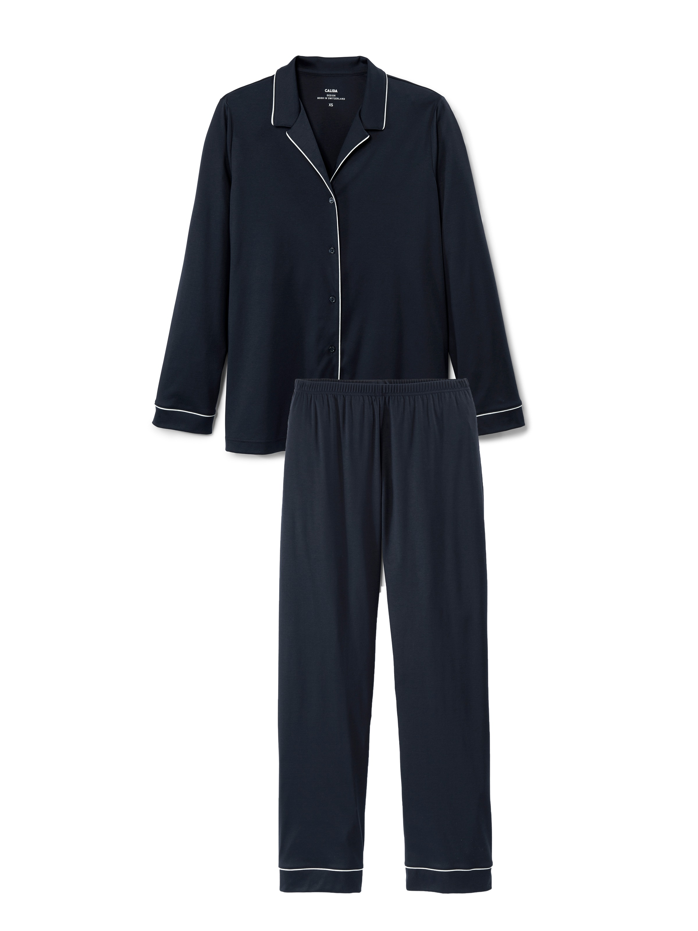 CALIDA Schlafanzug "Night Lovers", (2 tlg.), Knopfleiste, Pure Cotton, Inte günstig online kaufen
