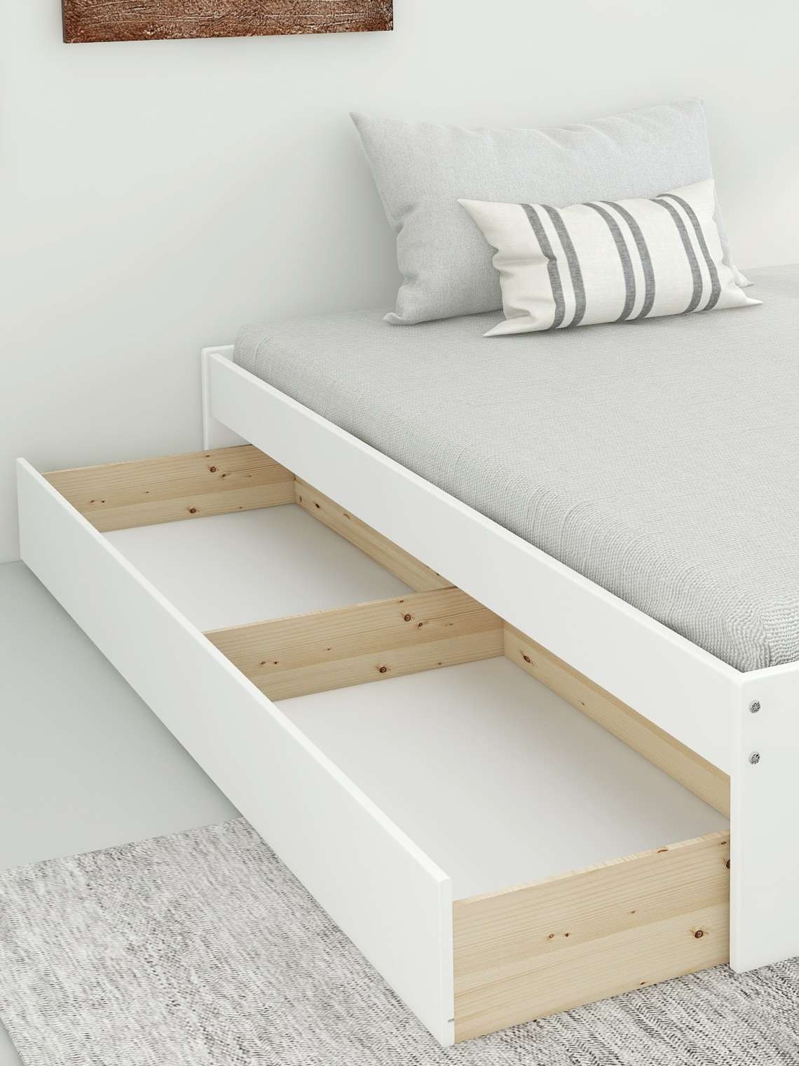 OTTO home Bettschubkasten »Magdala, Bettkasten, Schublade«, Breite 199 cm, auf Rollern, Schubkasten mit 2 Abteilungen