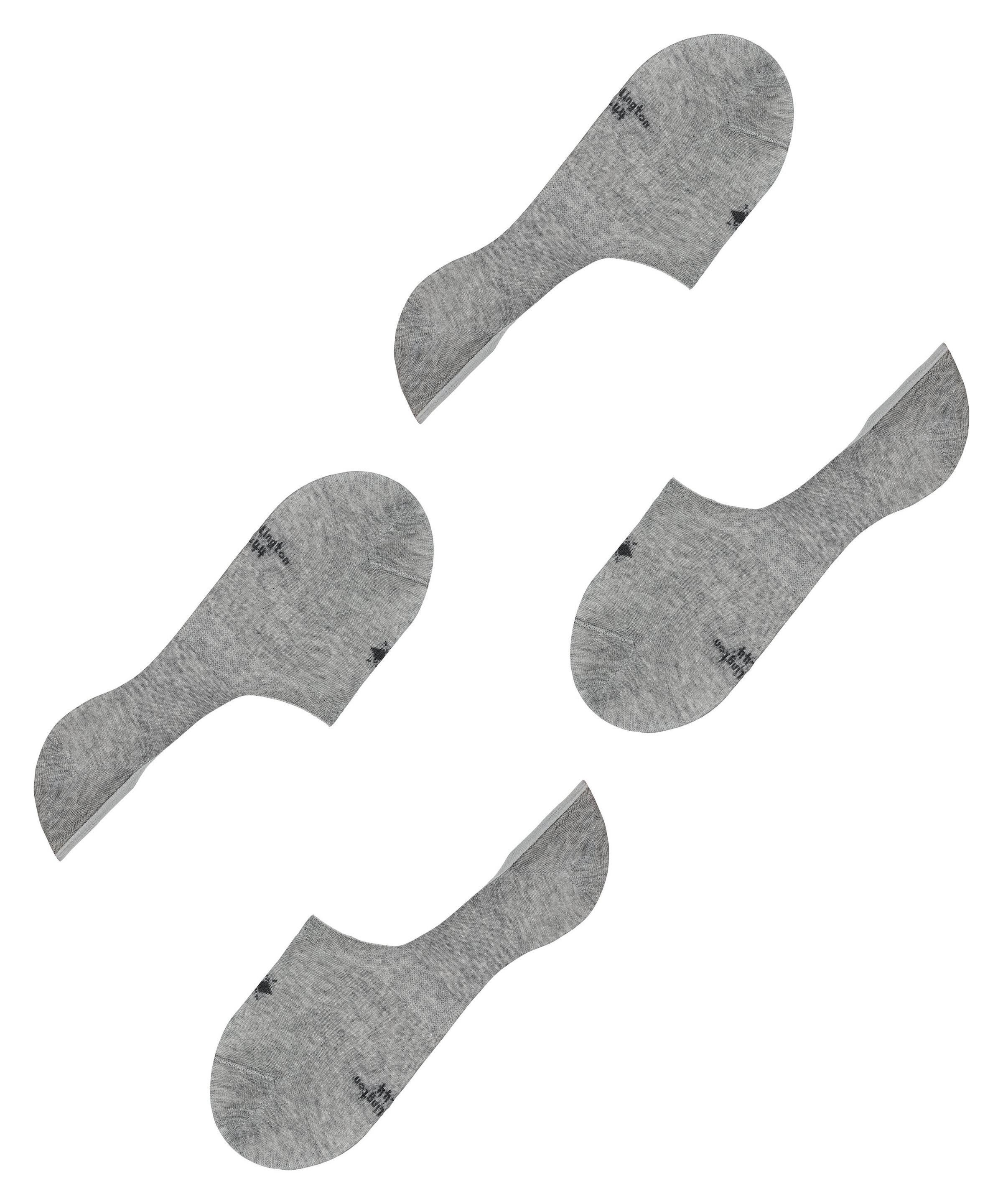 Burlington Füßlinge »Everyday« 2 Paar,  unifarben, eingestricktes Burlington-Logo