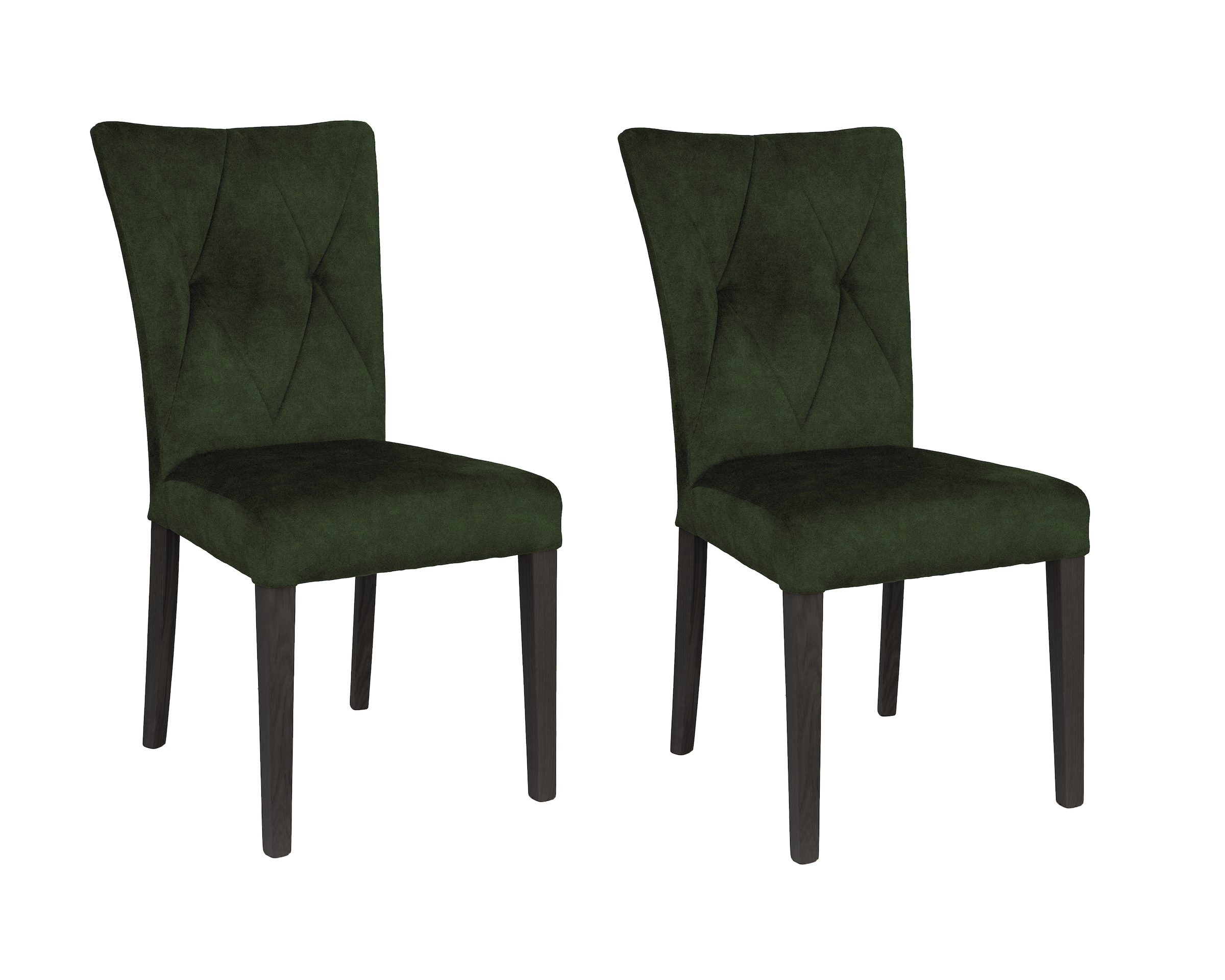 Home affaire 4-Fußstuhl "Diamond" (Set) 2 Stk. Samtvelours Sitz und Ruecken günstig online kaufen