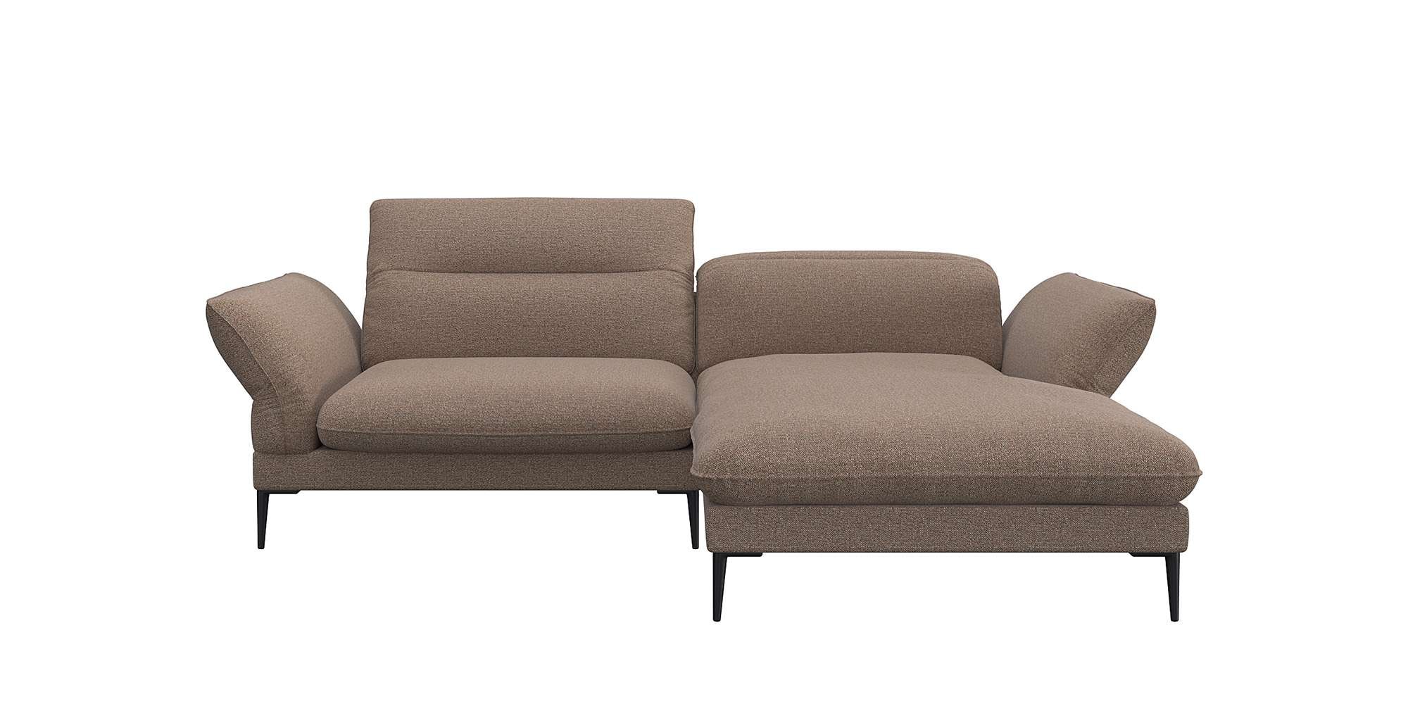 FLEXLUX Ecksofa »Salino, Funktionssofa mit Recamiere, Relaxsofa, Ecksofa«, Sofa mit Arm- und Kopfteil-Verstellungen, Kaltschaum & Stahl-Wellen