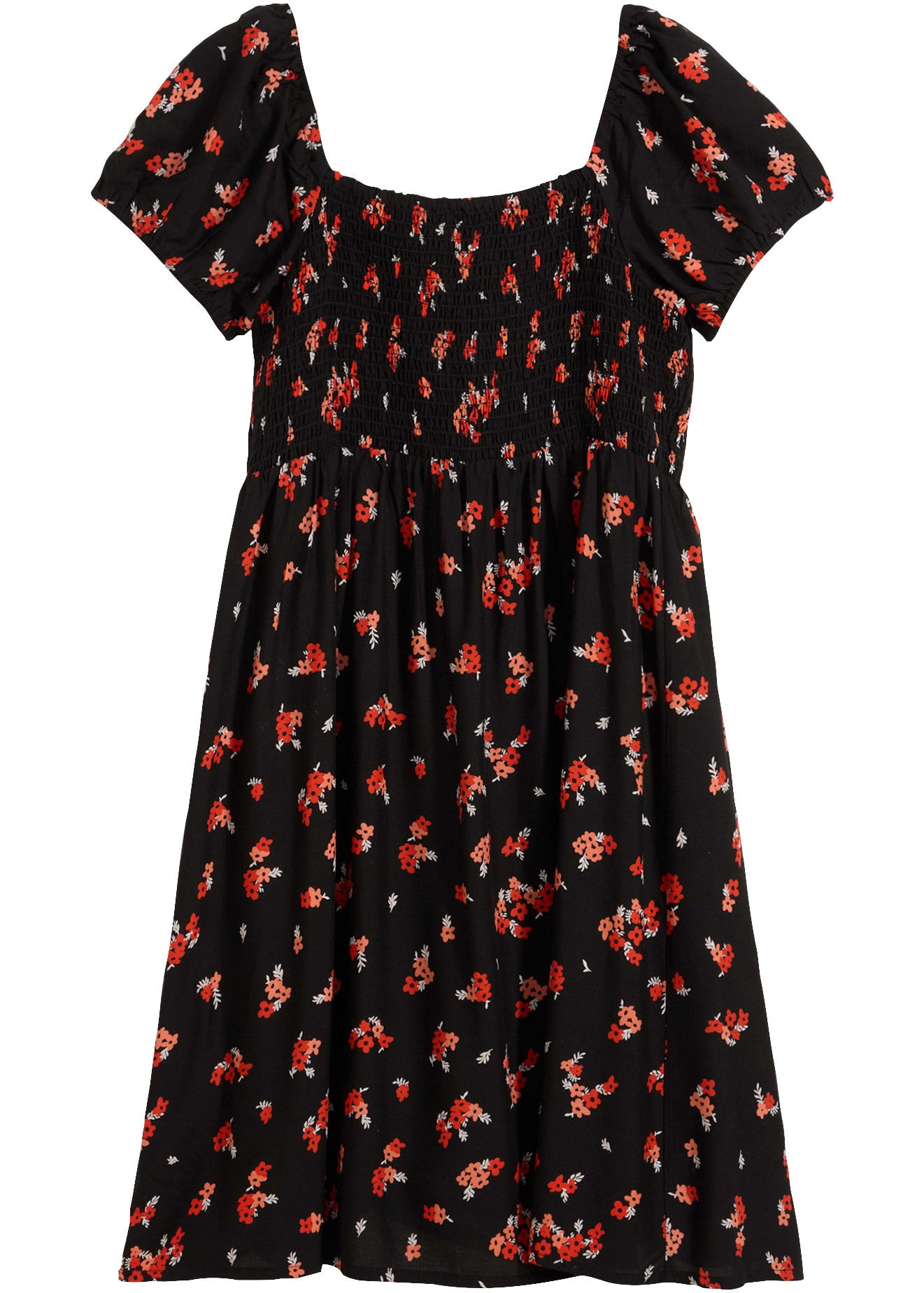 bonprix Minikleid eleganter Stil, figurbetonte Passform, mit Smok-Details, aus Viskose