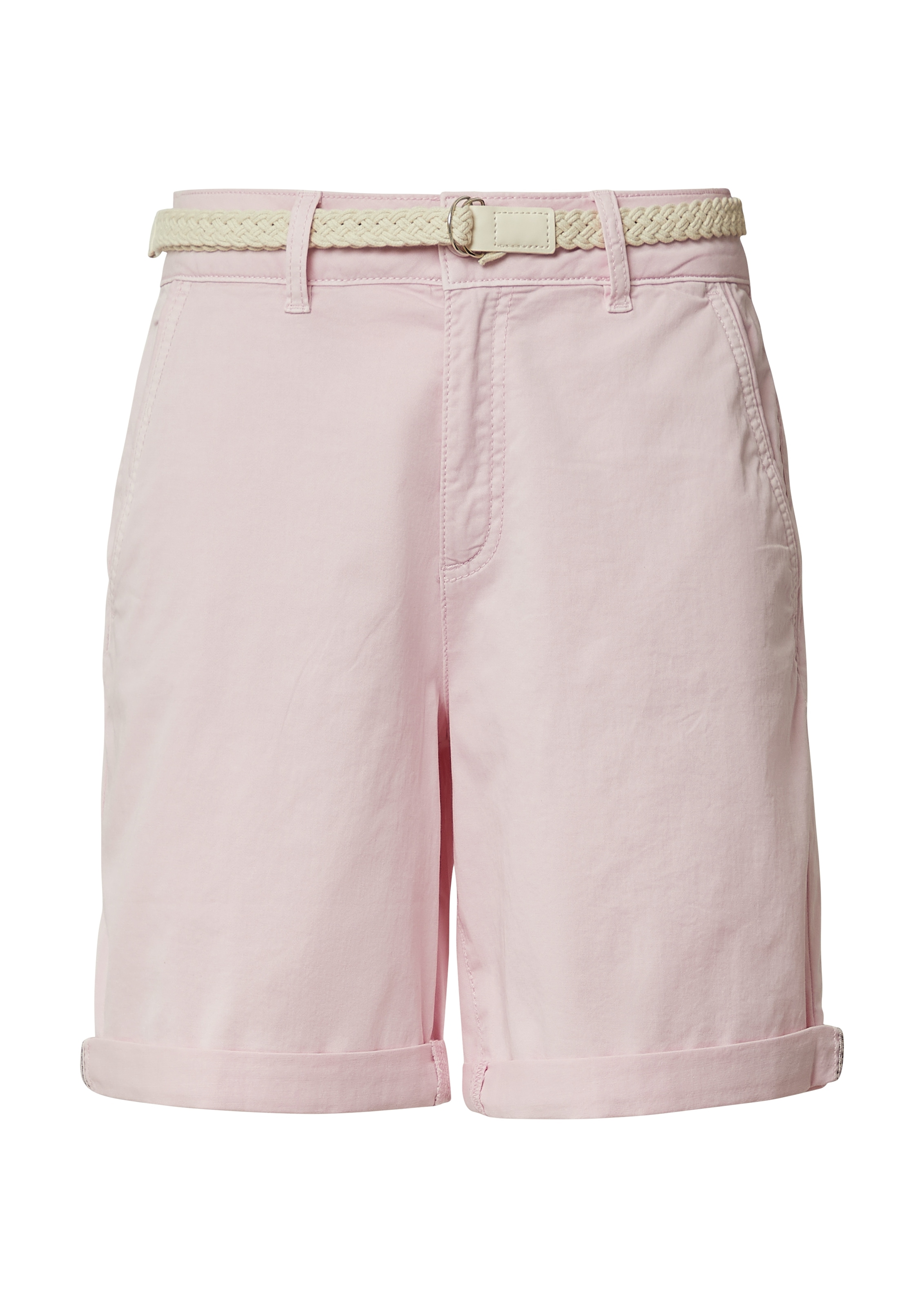 s.Oliver Chinoshorts, Sommerhose mit geflochtenem Gürtel