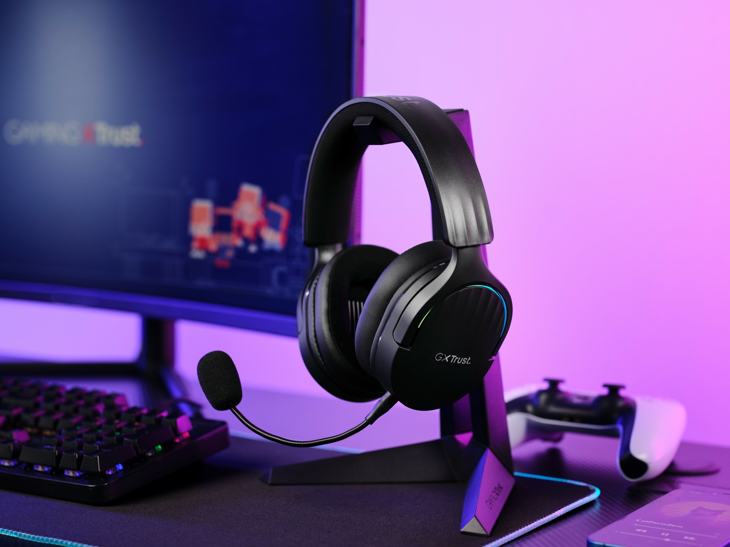 Trust Gaming-Headset »GXT491 Fayzo«, A2DP Bluetooth, Mikrofon abnehmbar-Noise-Cancelling
