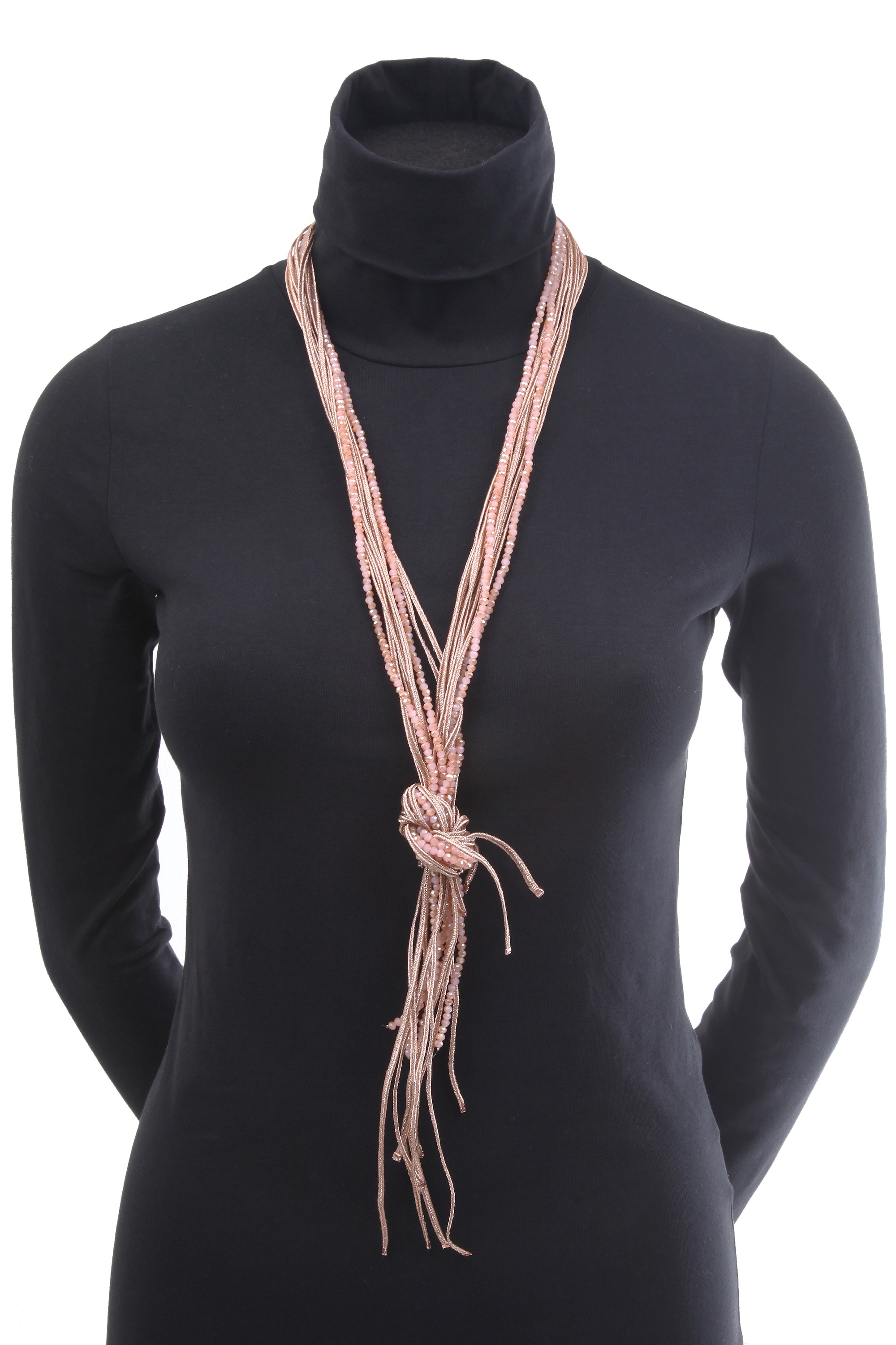 COLLEZIONE ALESSANDRO Lange Kette »Orla«, mit hochwertigem schimmernden Textilgarn