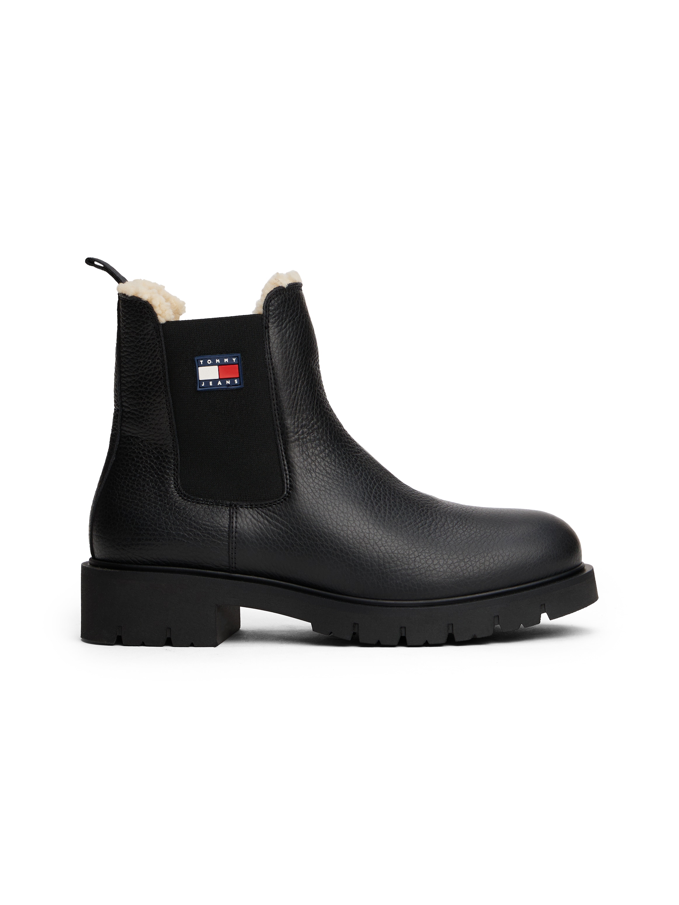 Tommy Jeans Chelseaboots »TJW CHELSEA BOOT WL«, Blockabsatz, Stiefelette mit typischer Logoflagge