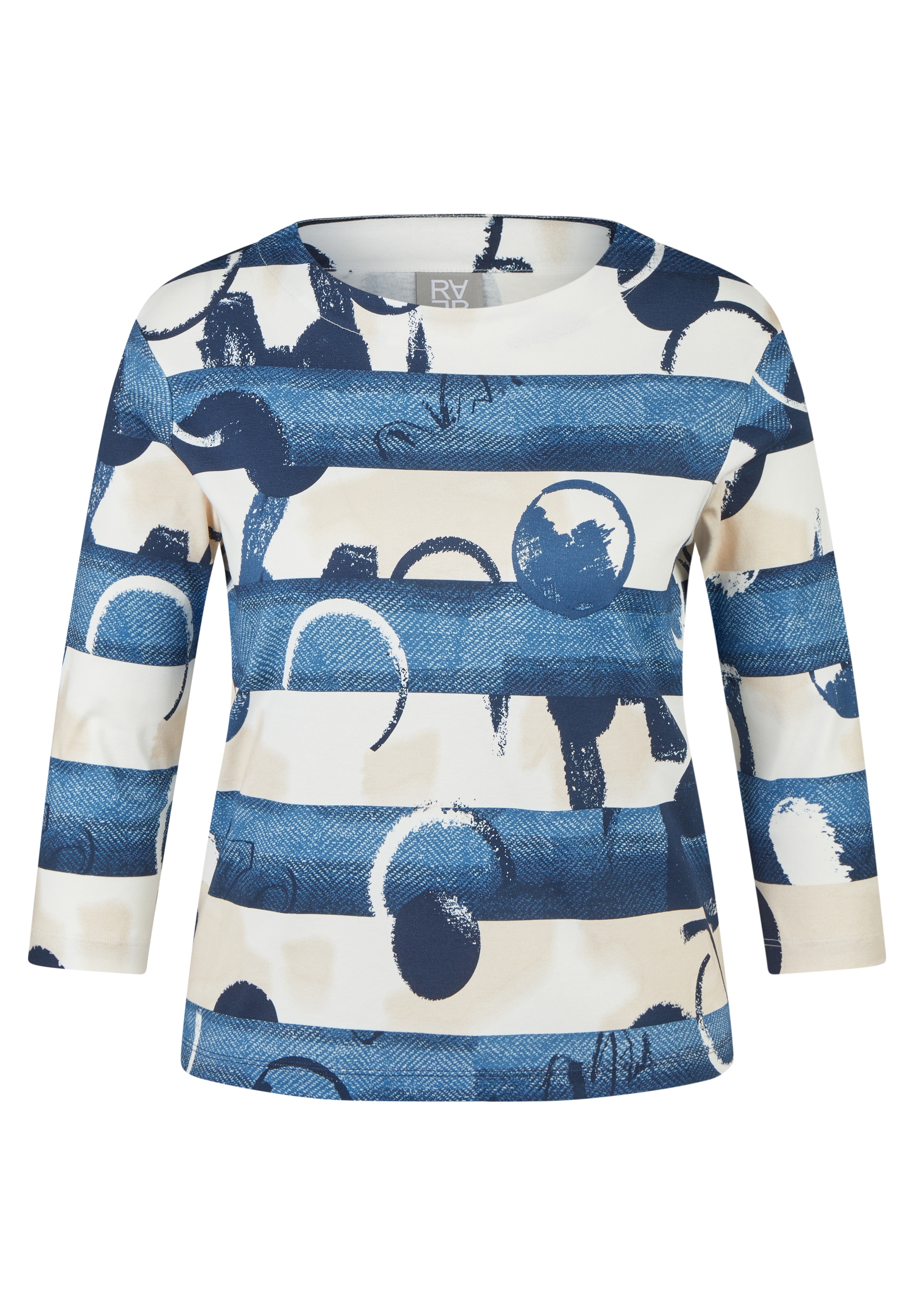 Rabe 3/4-Arm-Shirt mit grafischem Muster