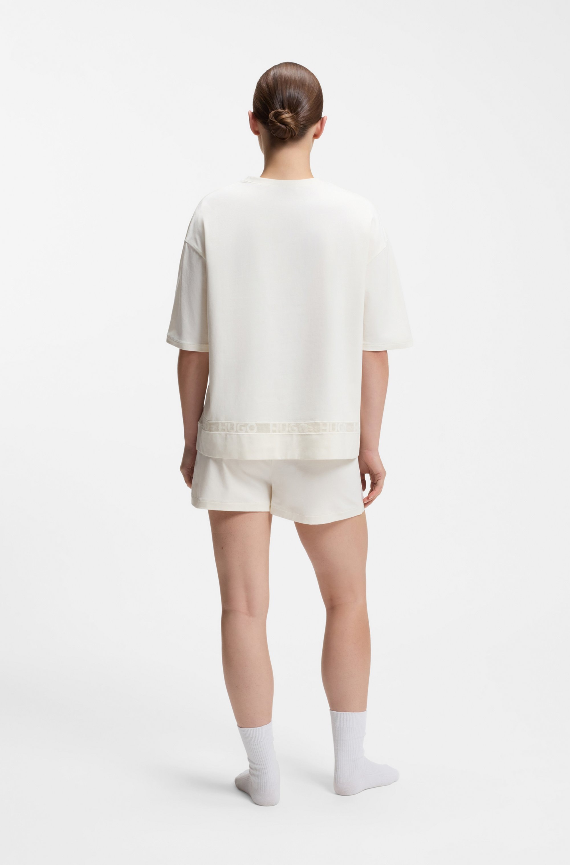 HUGO Underwear Pyjama "MESH LOGO SHORT-SET" Set, 2 Stretch-Baumwolle im Rel günstig online kaufen