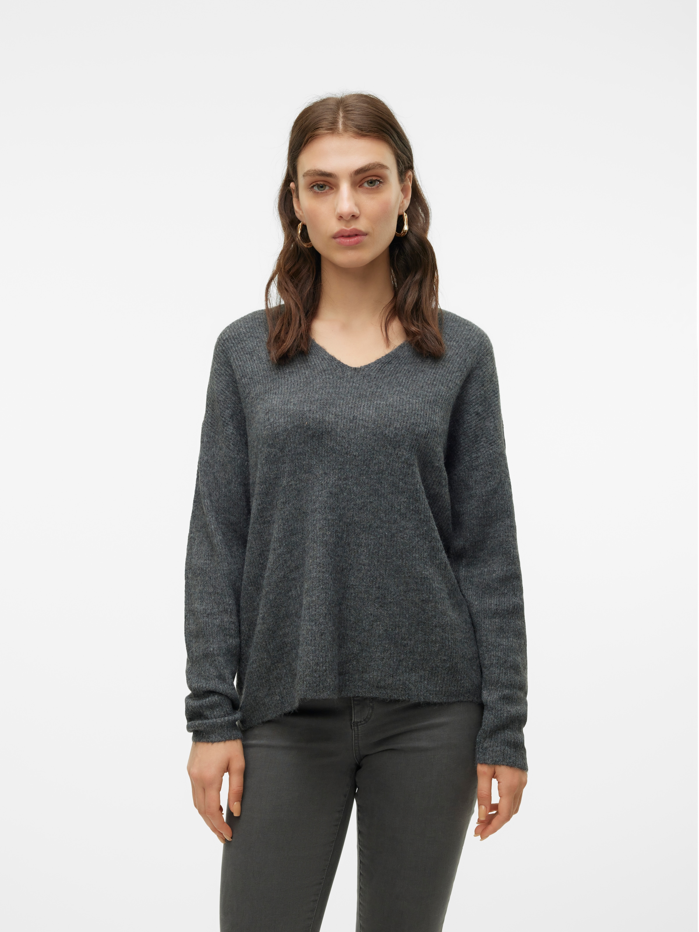 Vero Moda "VMCREWLEFILE LS V-NECK BLOUSE NOOS" günstig online kaufen