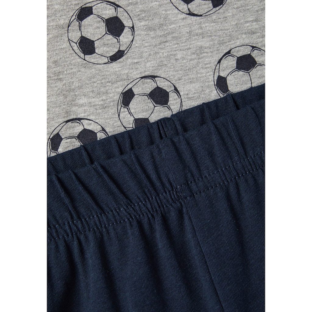 Name It Schlafanzug »NKMNIGHTSET MELANGE FOOTBALL«, (Set, 2 tlg.)