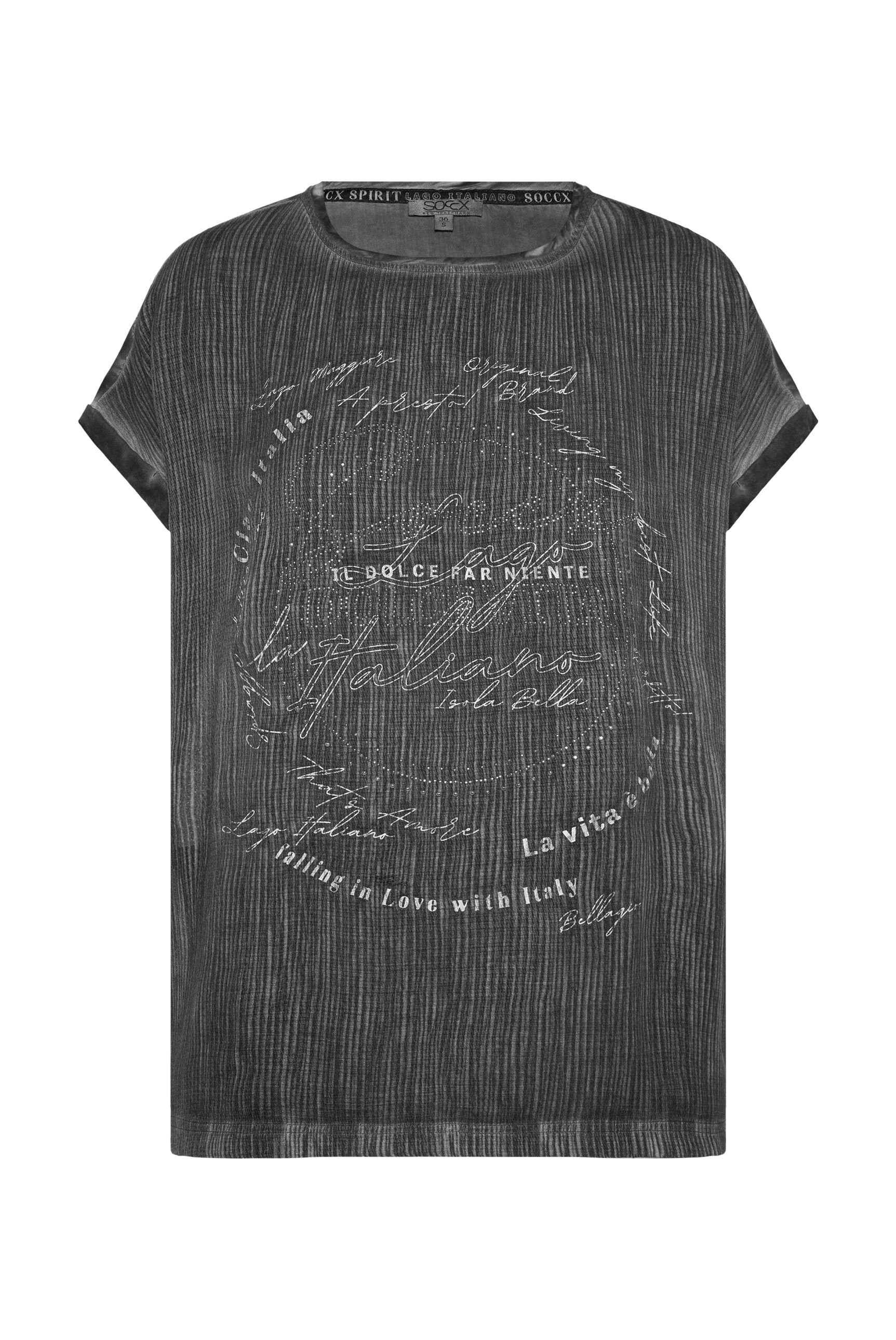 SOCCX Shirtbluse, mit Glitzersteinchen
