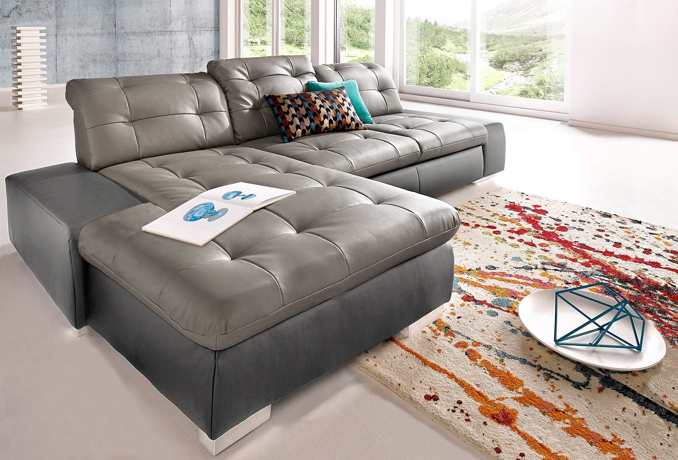 sit&more Ecksofa »Palomino L-Form«, wahlweise XL oder XXL und mit Bettfunktion