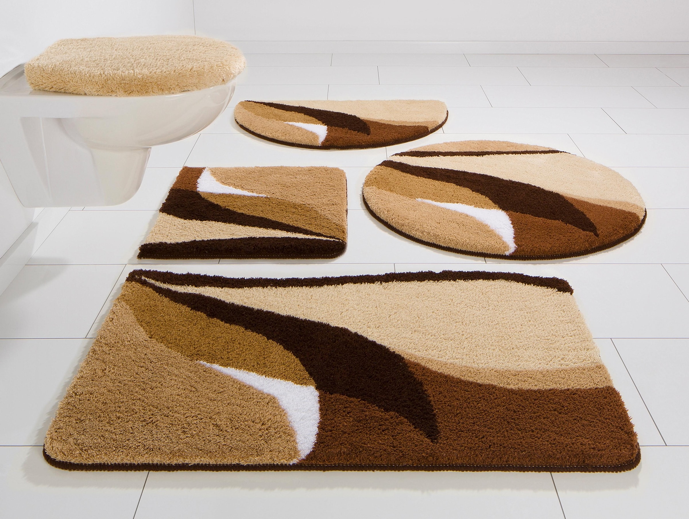 my home Badematte "Magnus, Badvorleger, Badezimmer Teppich" mehrfarbig, Bad günstig online kaufen