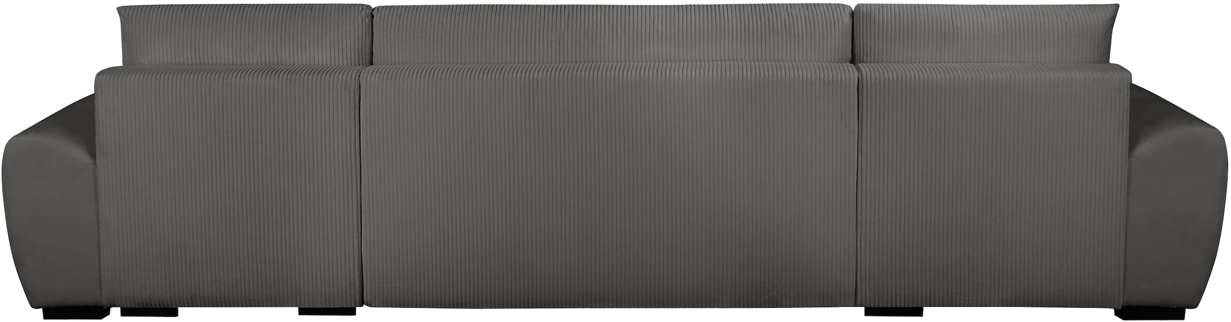 OTTO home Wohnlandschaft »KIVELLA Cord-Struktur, U-Form, 307 cm« Schlaffunktion(128/257), Bettkasten, Cord-Struktur-Mix