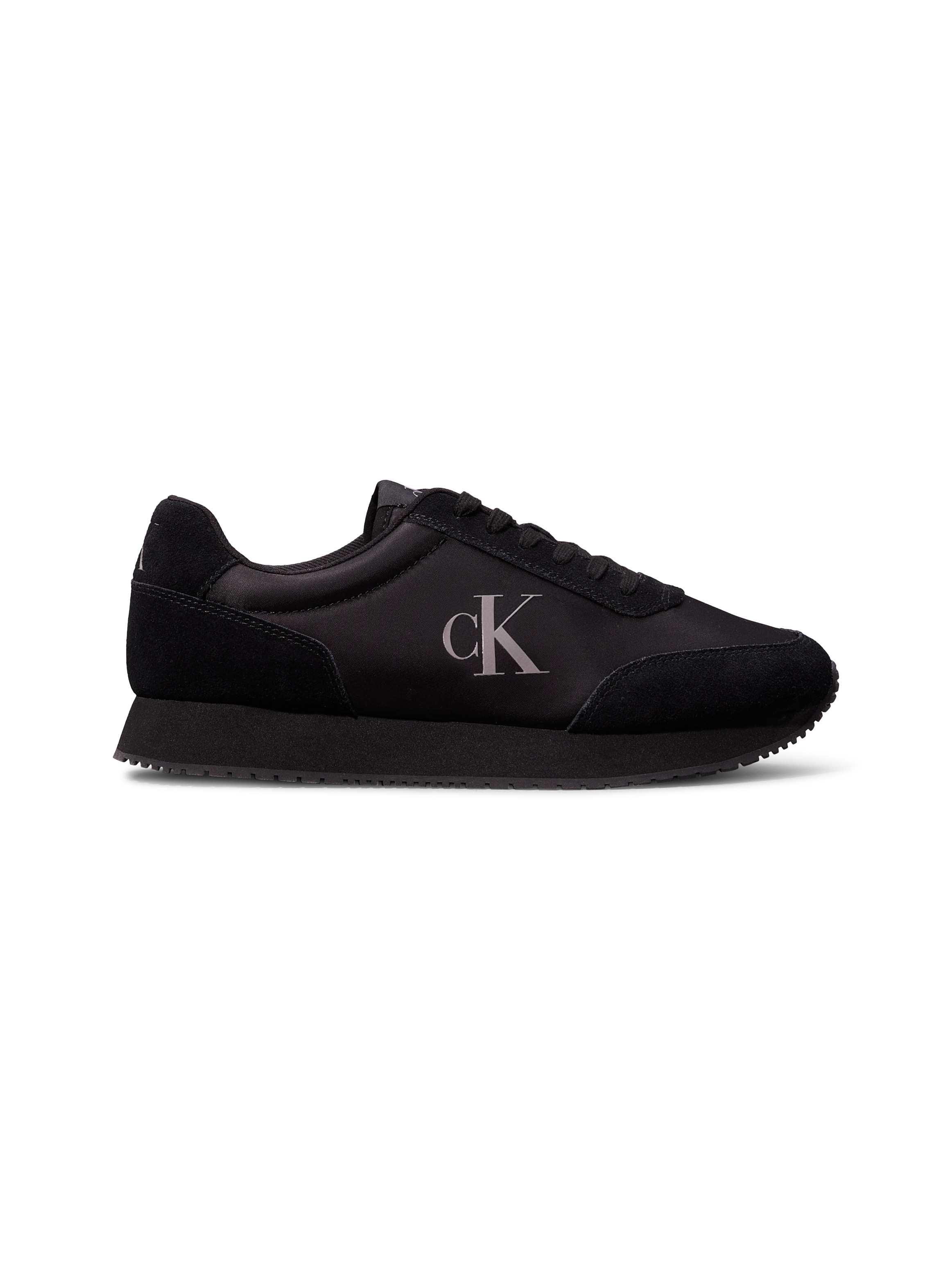 Calvin Klein Jeans Plateausneaker »RETRO RUNNER ICONIC SNK«, Freizeitschuh, Schnürschuh, Halbschuh mit seitlichem CK-Logo