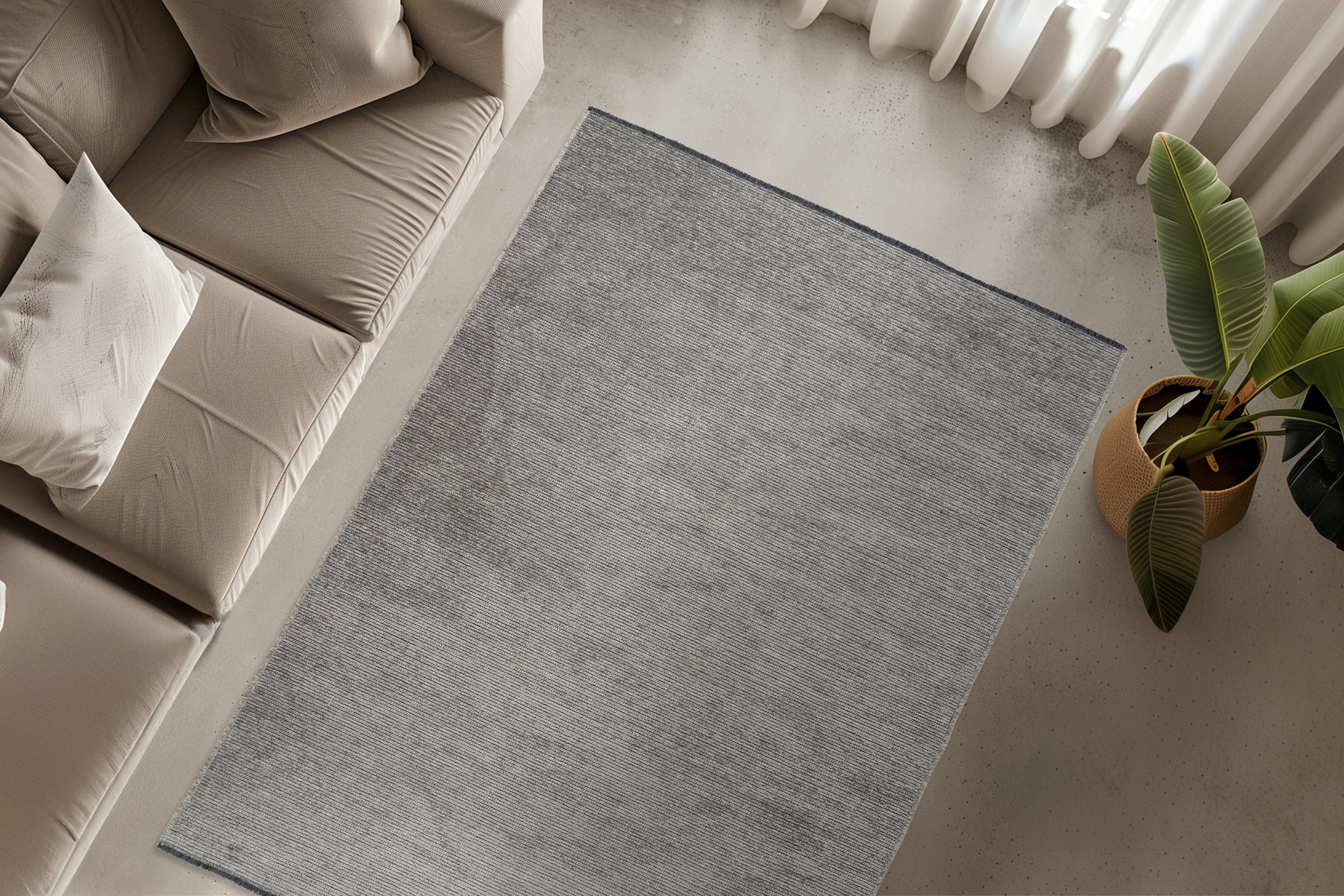 Obsession Teppich »En Vogue 400« rechteckig 8 mm Höhe Uni Farben, leichte Struktur, In- und Outdoor geeignet, waschbar