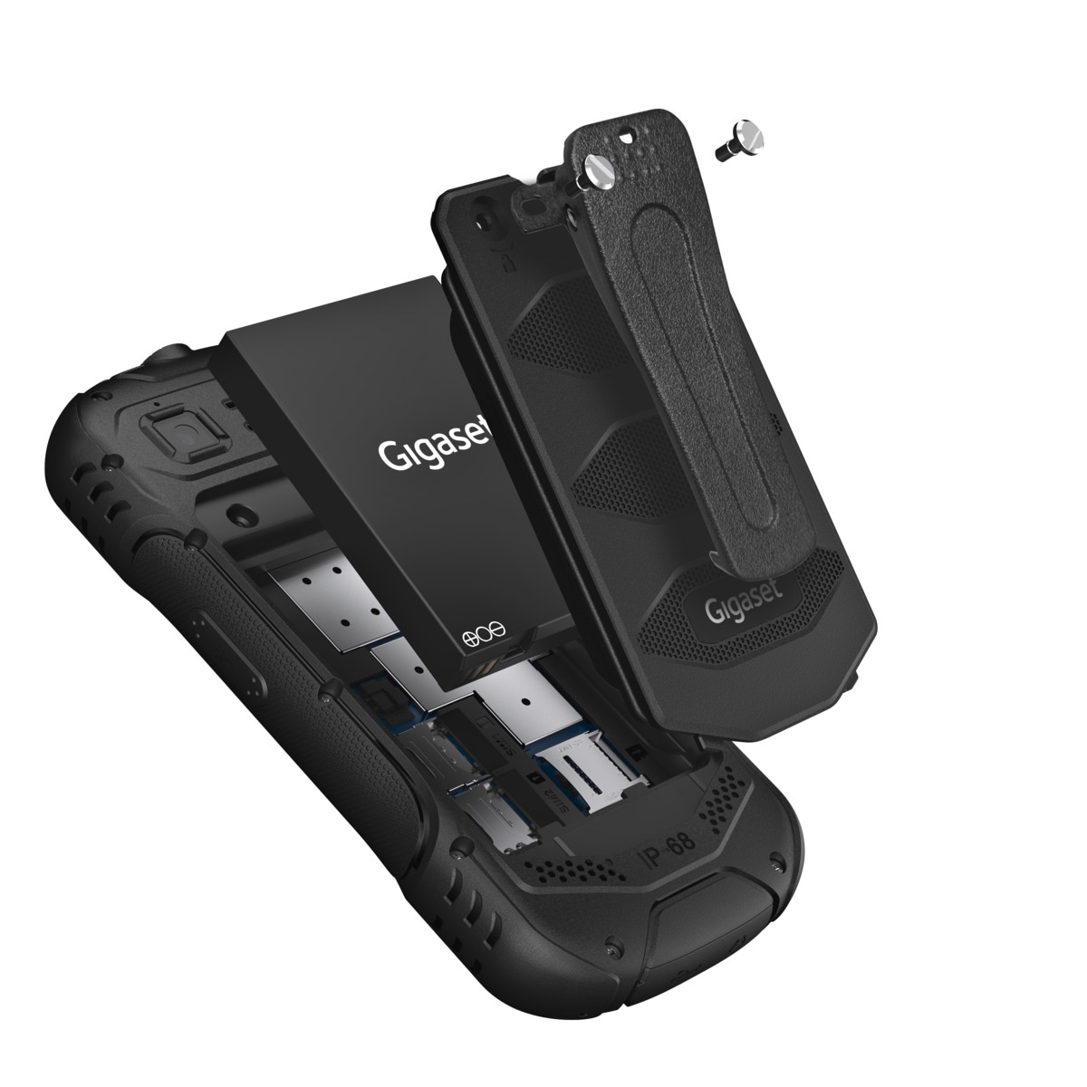 Gigaset Handy »GLX 8 ACTIVE Walkie-Talkie Feature Phone«, Schwarz