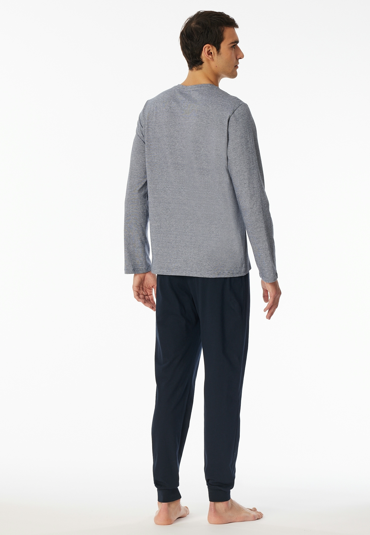Schiesser Schlafanzug »"Casual Essentials"«, mit feinen, gestrickten Ringeln