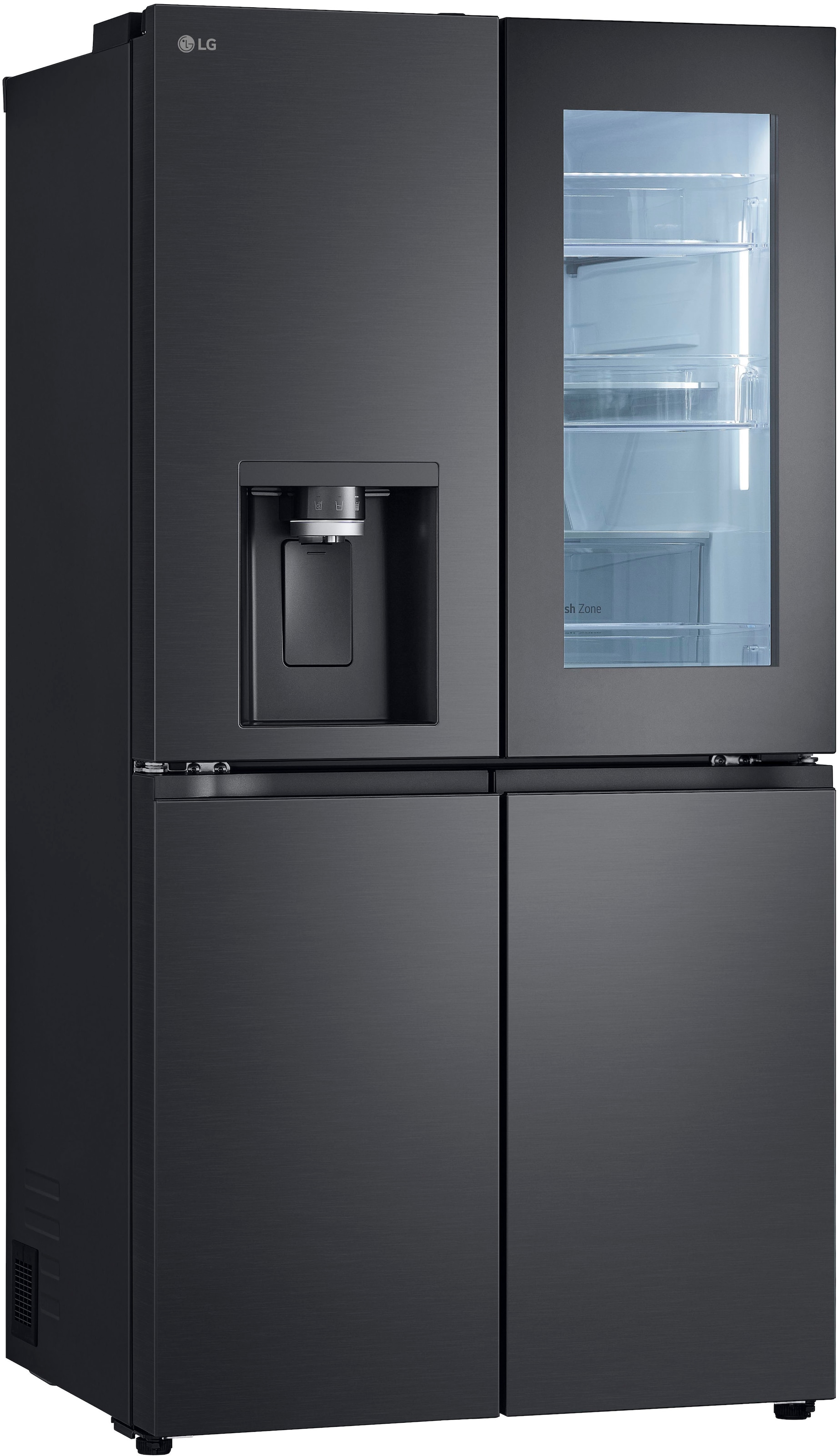 LG Multi Door "GMG960EVEE", InstaView: zweimal klopfen, reinschauen mit Craft Ice - Spender