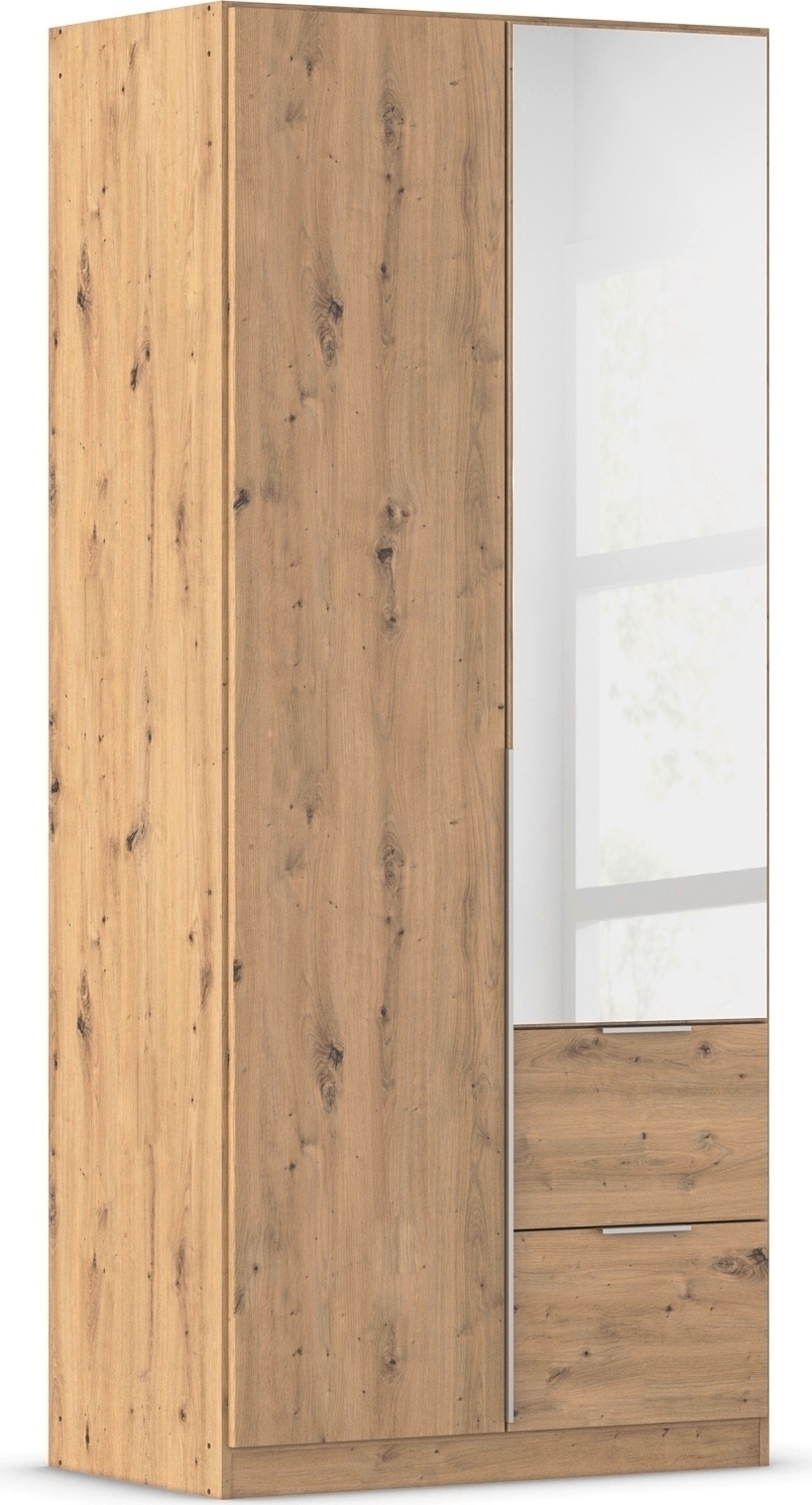 OTTO home Drehtürenschrank "Kleiderschrank Schrank Garderobe AGORDO mit Dekor- oder Hochglanzfront" in zwei Griff-Farben, Breiten 91-360 cm, mit Außenschubkästen, in 7 Breiten und 2 Höhen MADE IN GERMANY