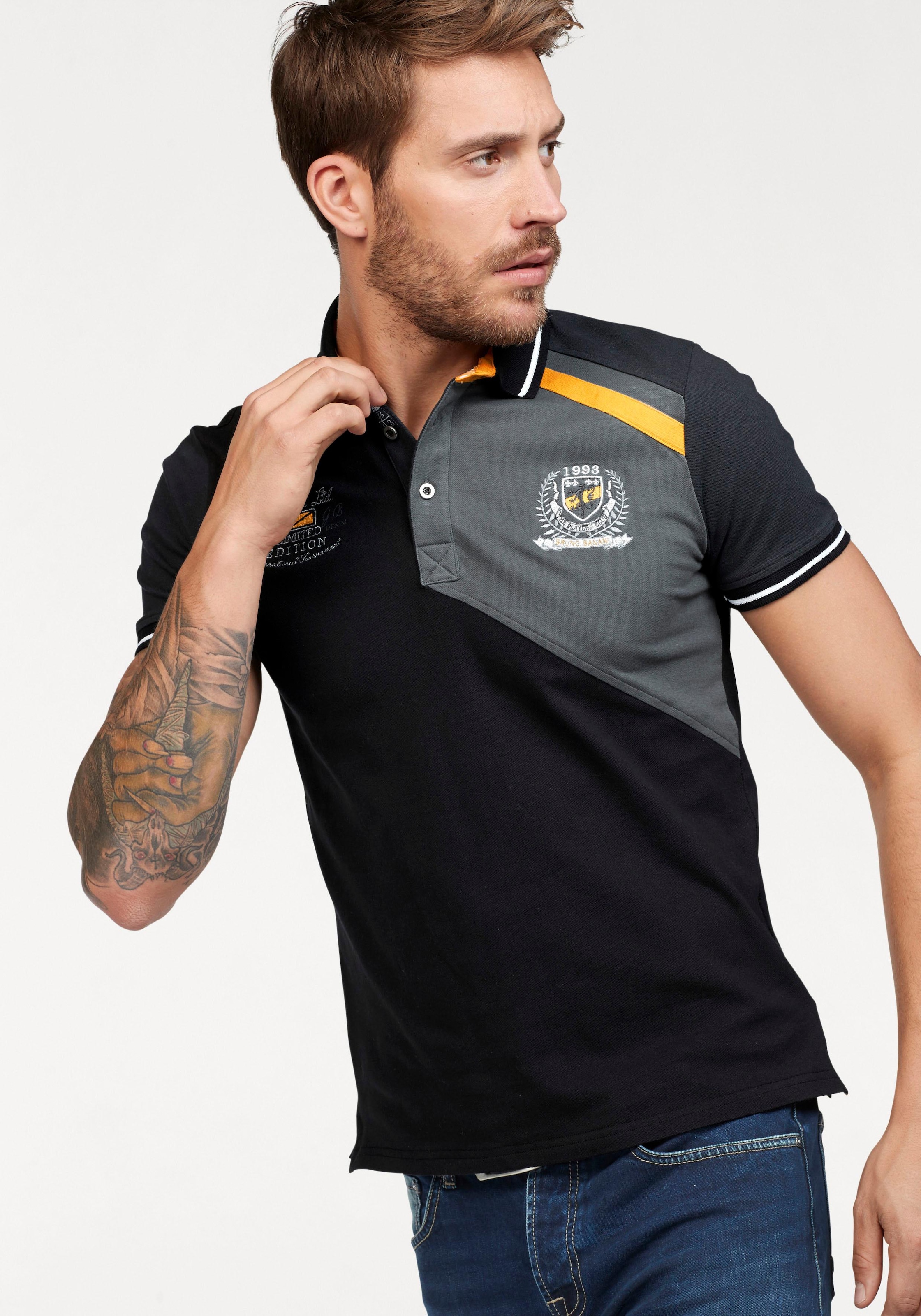 Bruno Banani Poloshirt, Kurzarm, körpernahe Passform, unifarben, mit Polokragen