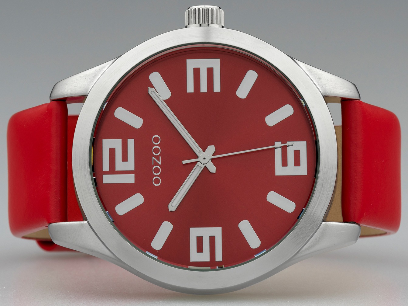 OOZOO Quarzuhr, Armbanduhr, Damenuhr, Herrenuhr, Lederarmband, Ø 46mm
